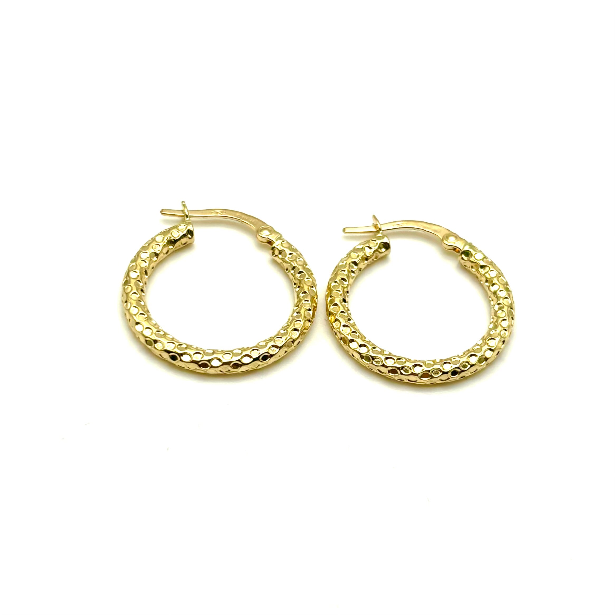 18K GOLD ANNA LAURA HOOP EARRINGS - HANDMADE IN ITALY
