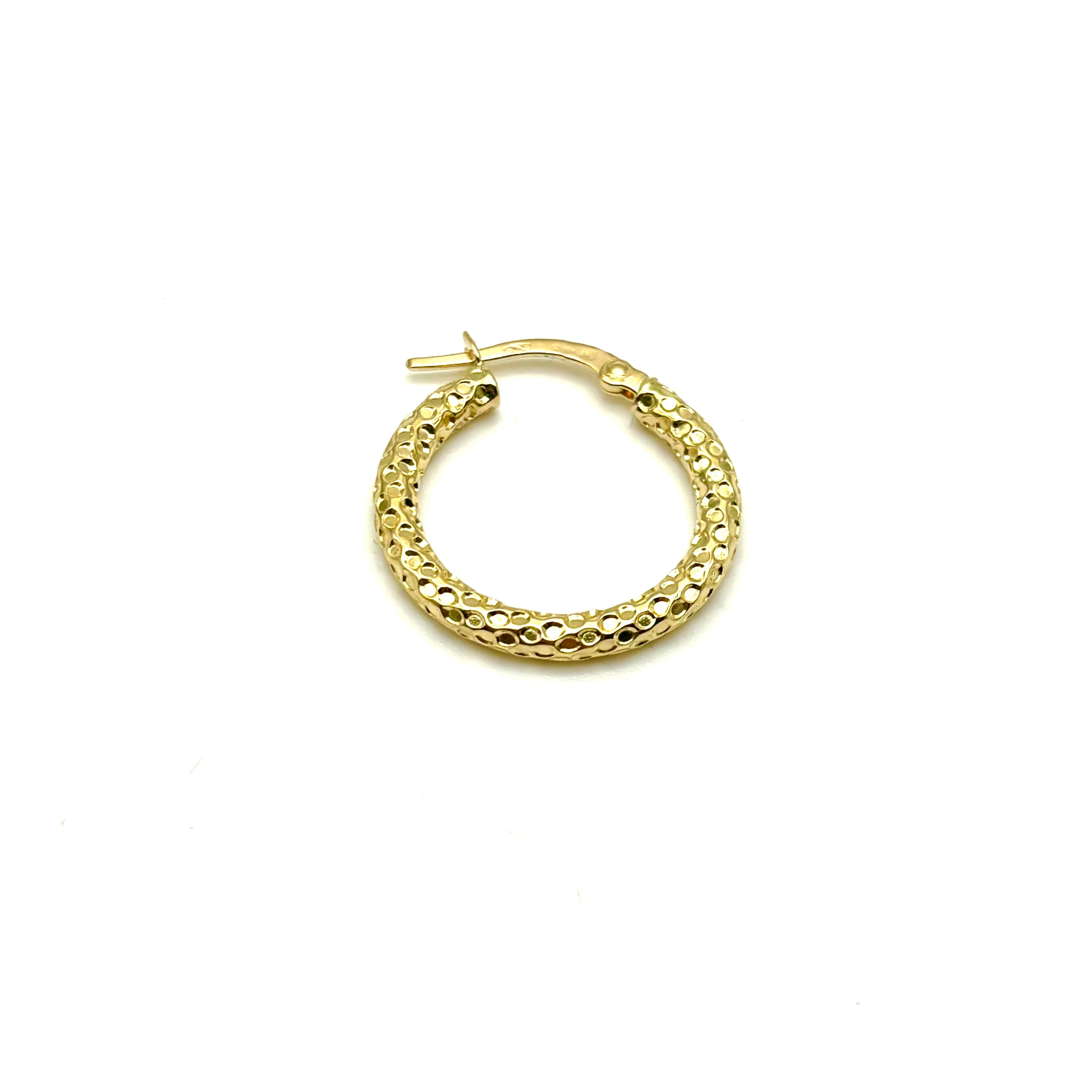 18K GOLD ANNA LAURA HOOP EARRINGS - HANDMADE IN ITALY