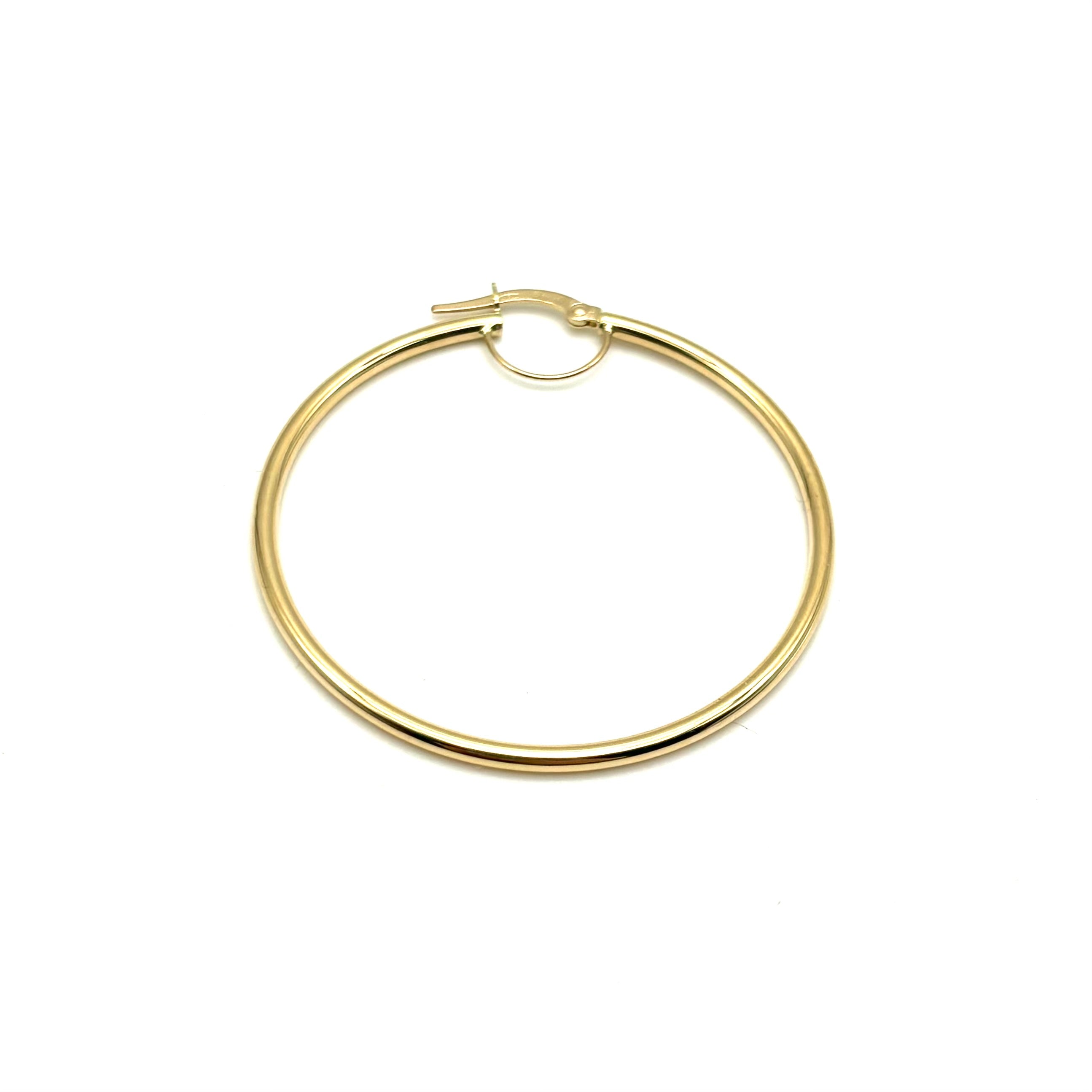 18K GOLD HOOP EARRINGS - HANDMADE IN ITALY