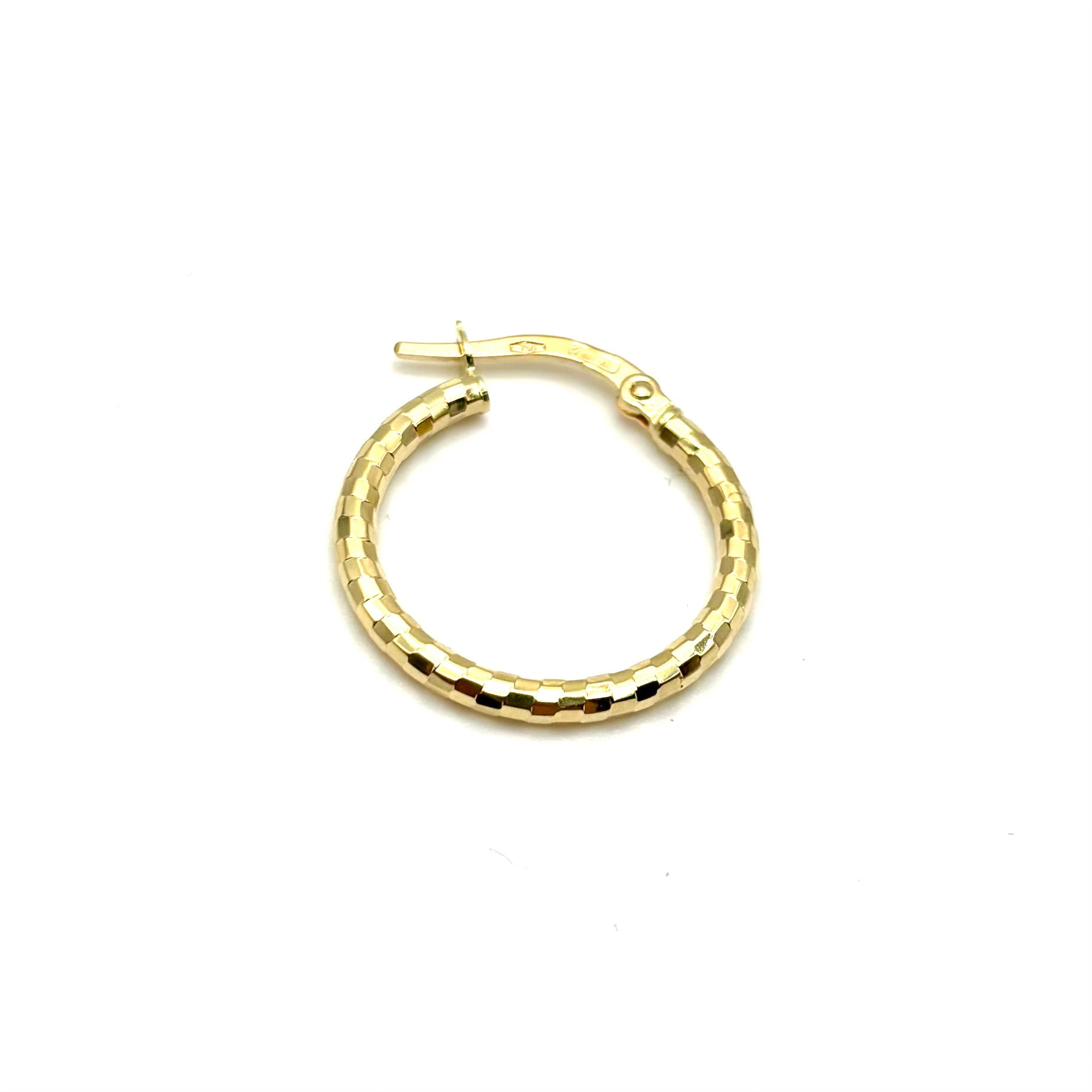 18K GOLD GENZIANA HOOP EARRINGS - HANDMADE IN ITALY