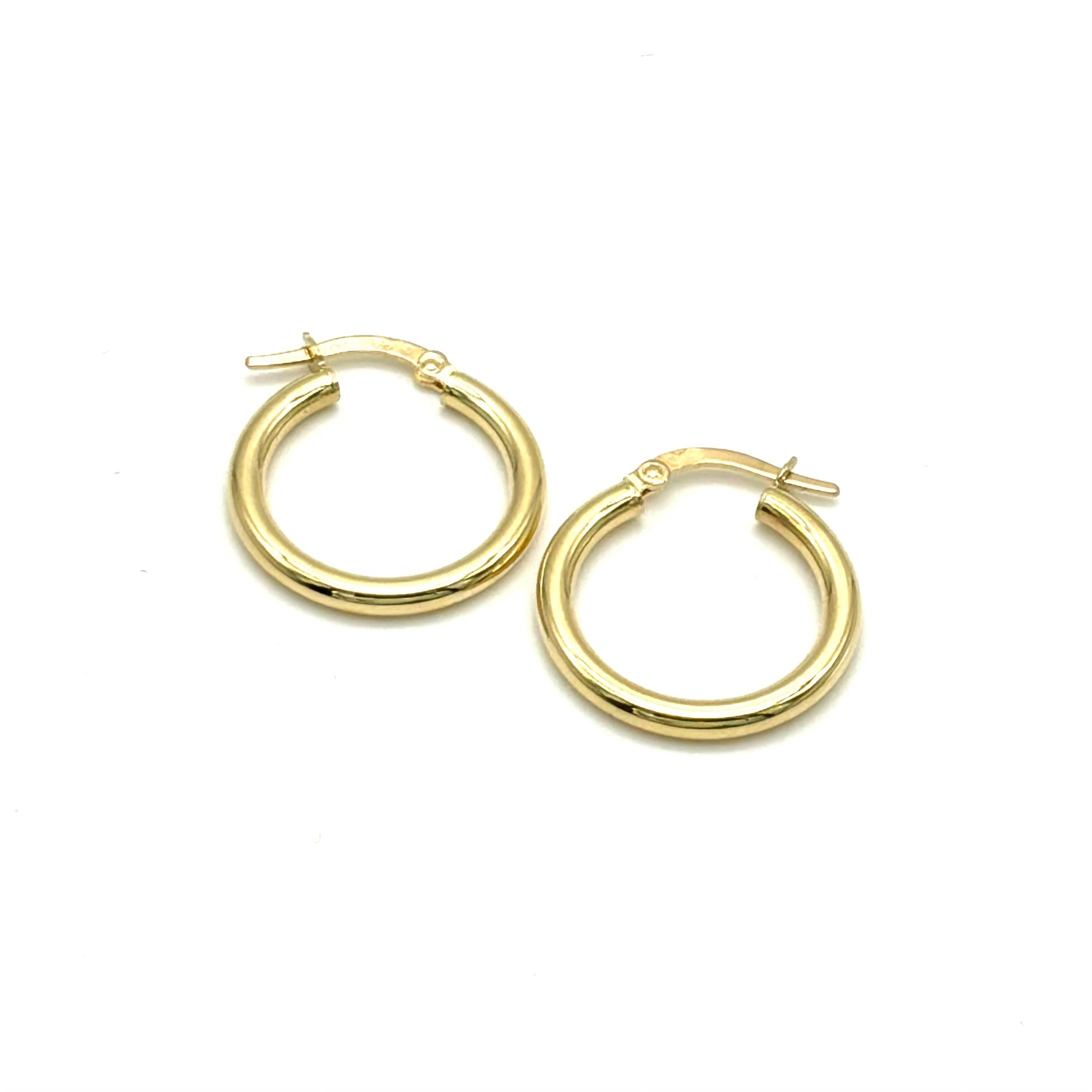 18K GOLD DIANA HOOP EARRINGS - HANDMADE IN ITALY