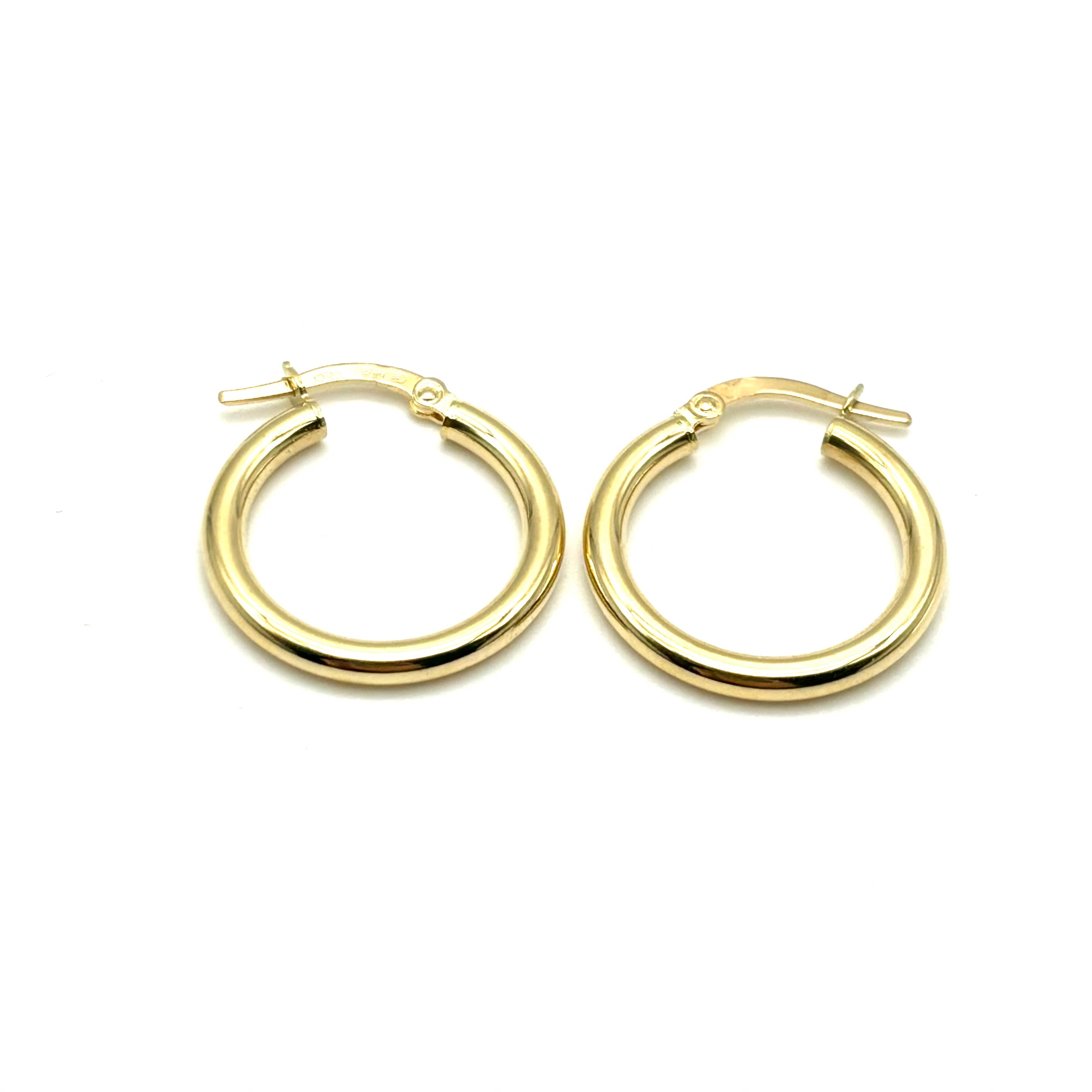 18K GOLD DIANA HOOP EARRINGS - HANDMADE IN ITALY