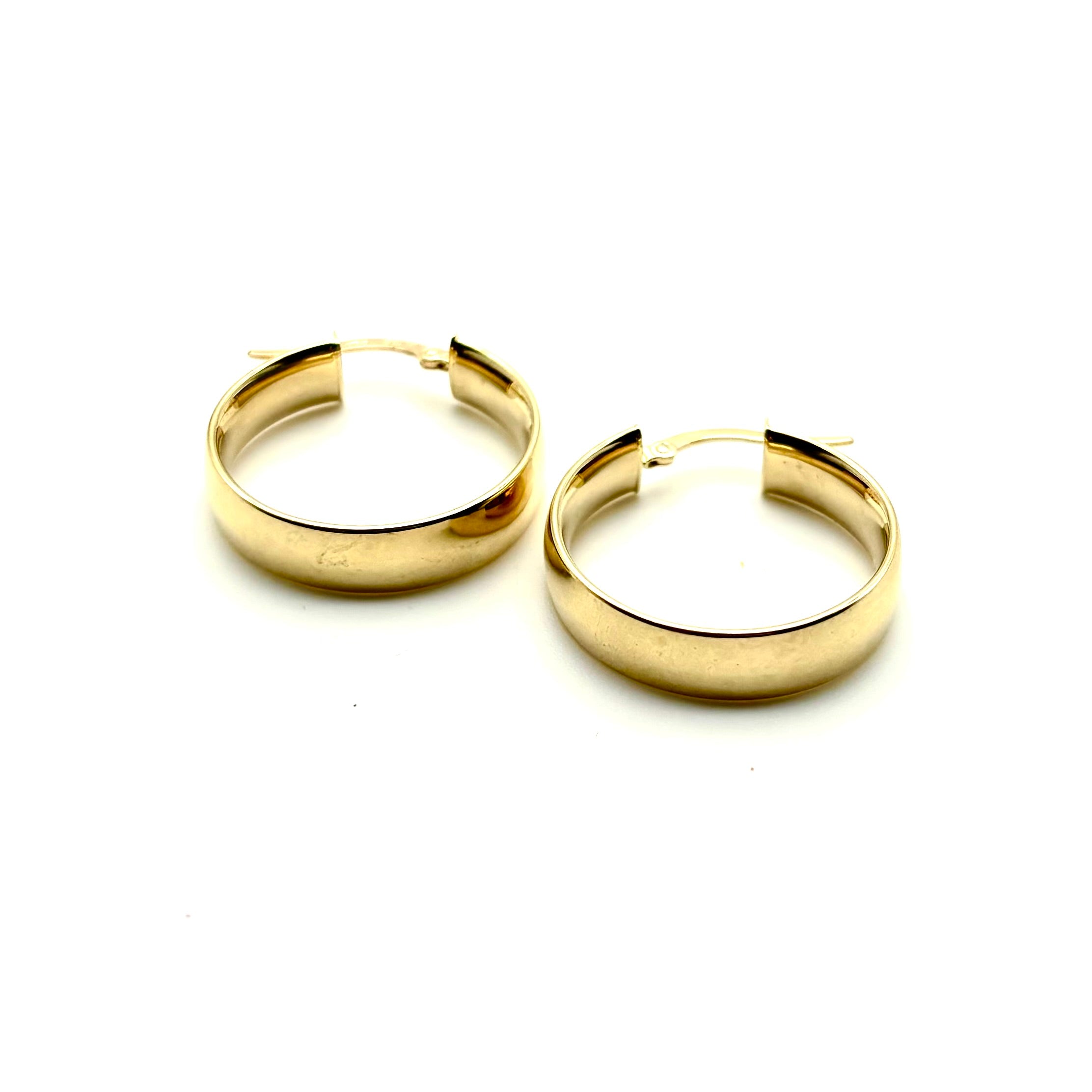 18K GOLD HOOP EARRINGS - HANDMADE IN ITALY