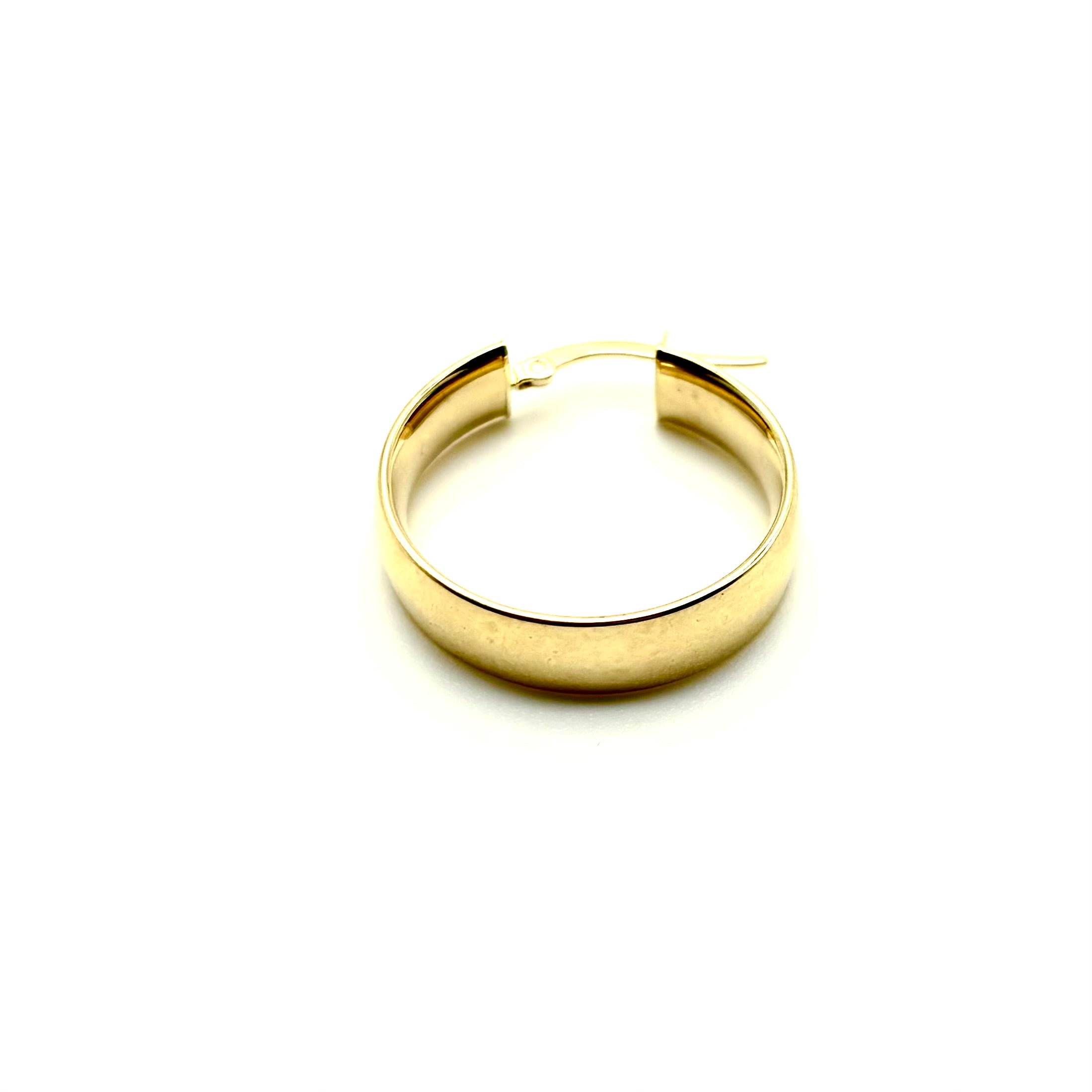 18K GOLD HOOP EARRINGS - HANDMADE IN ITALY