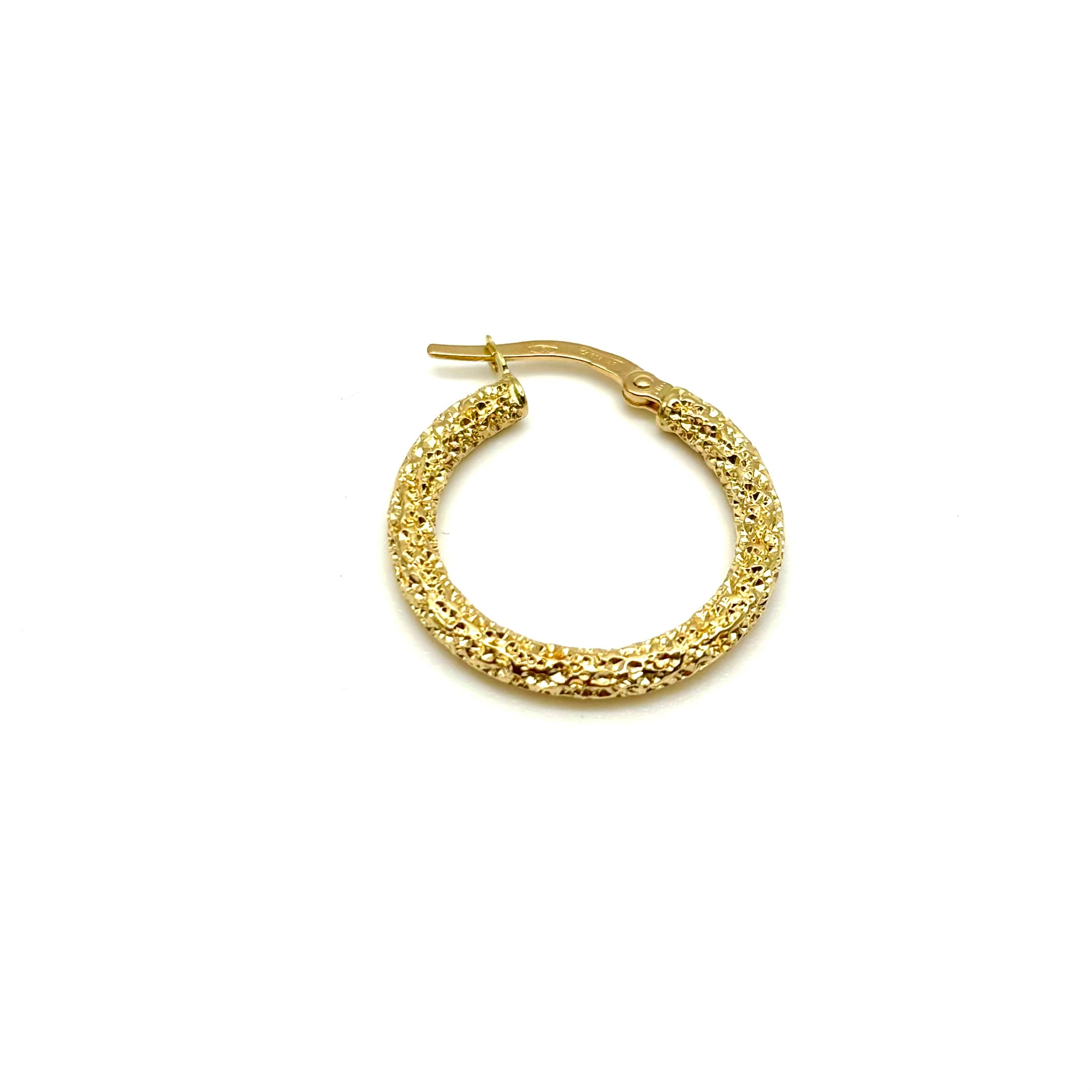 18K GOLD MARTE HOOP EARRINGS - HANDMADE IN ITALY