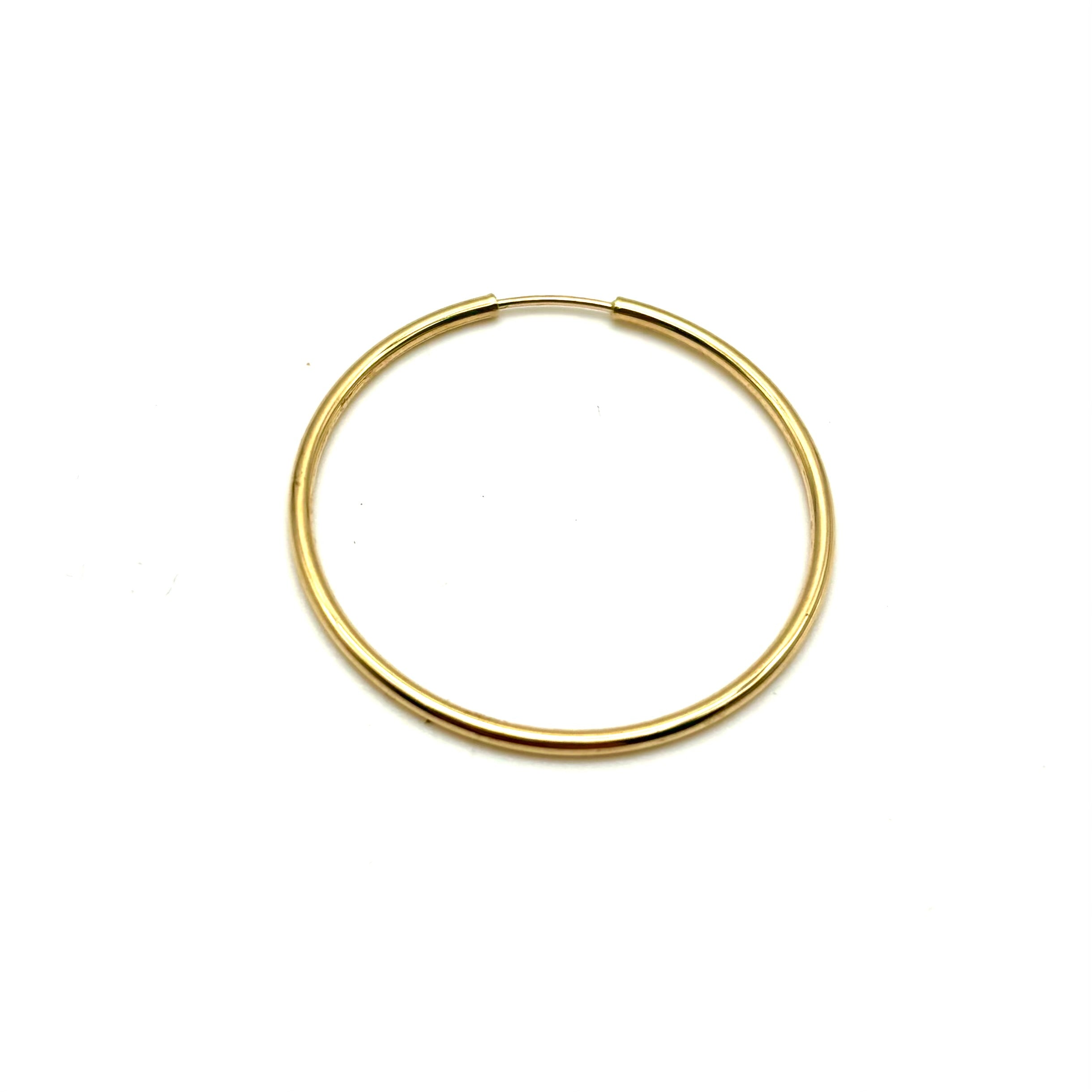 18K GOLD HOOP EARRINGS - HANDMADE IN ITALY