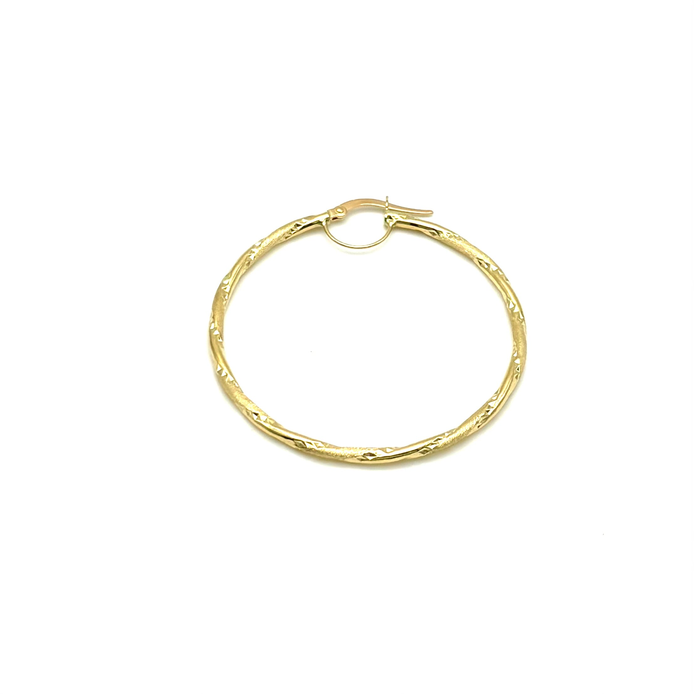 18K GOLD HOOP EARRINGS - HANDMADE IN ITALY
