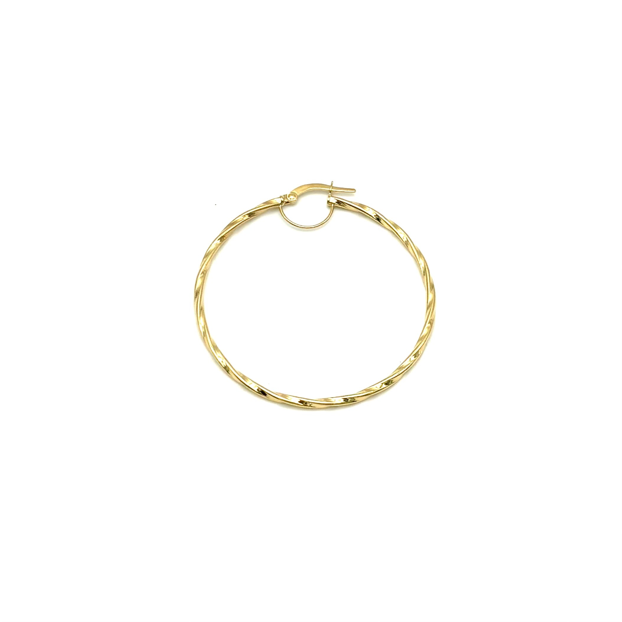 18K GOLD HOOP EARRINGS - HANDMADE IN ITALY
