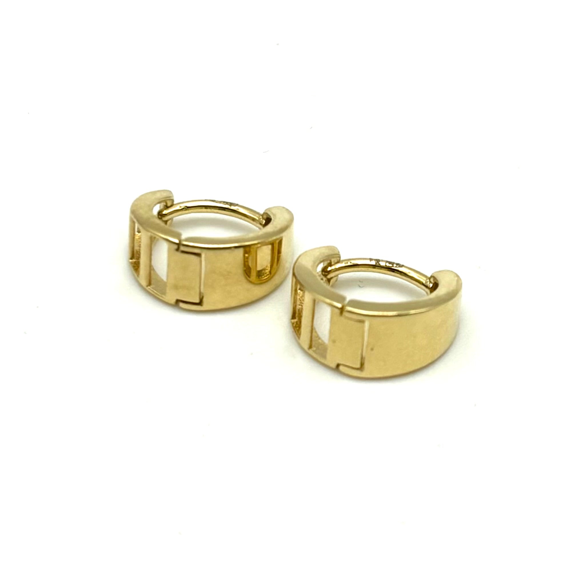 18K GOLD ARISTROCRATICO HOOP EARRINGS - HANDMADE IN ITALY