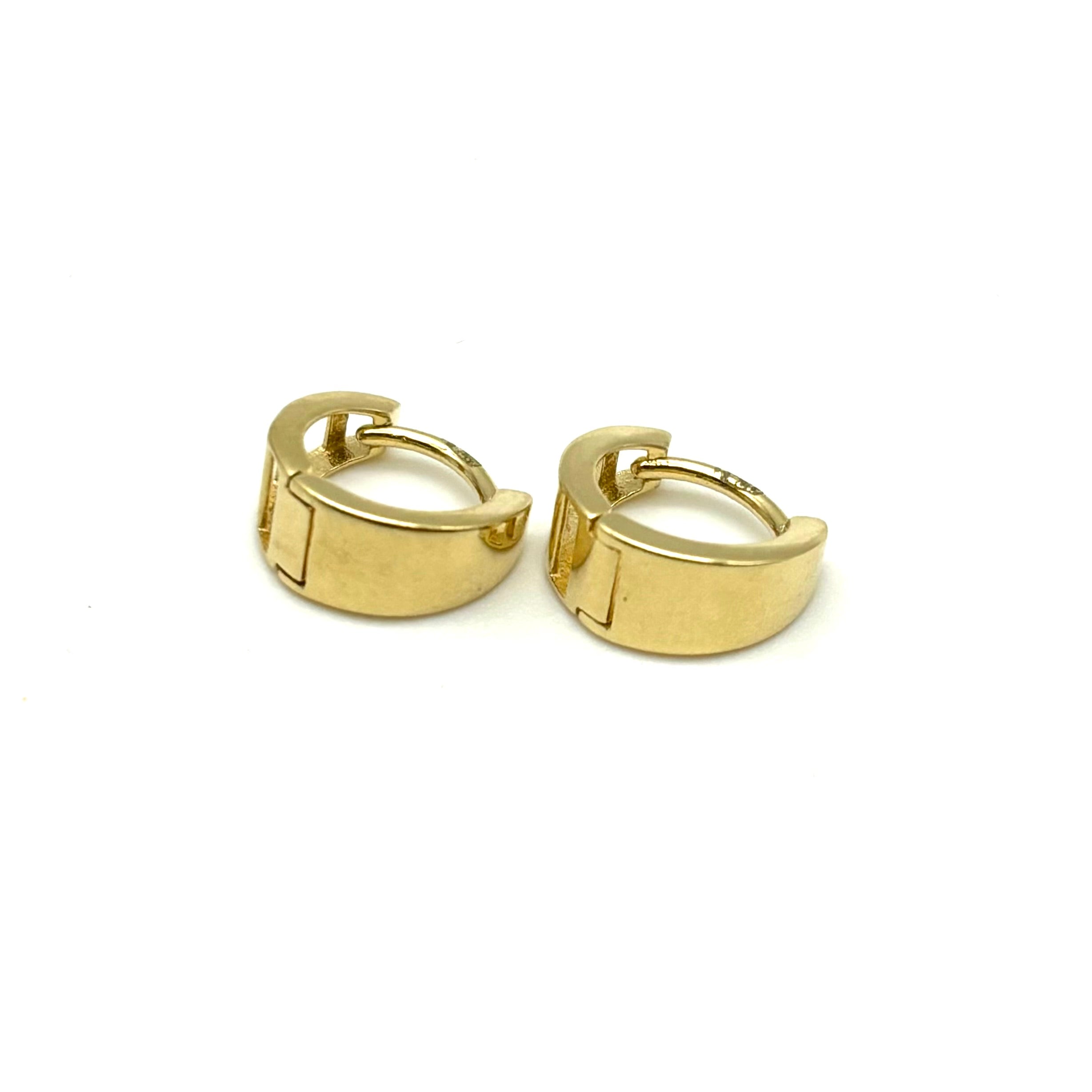 18K GOLD ARISTROCRATICO HOOP EARRINGS - HANDMADE IN ITALY