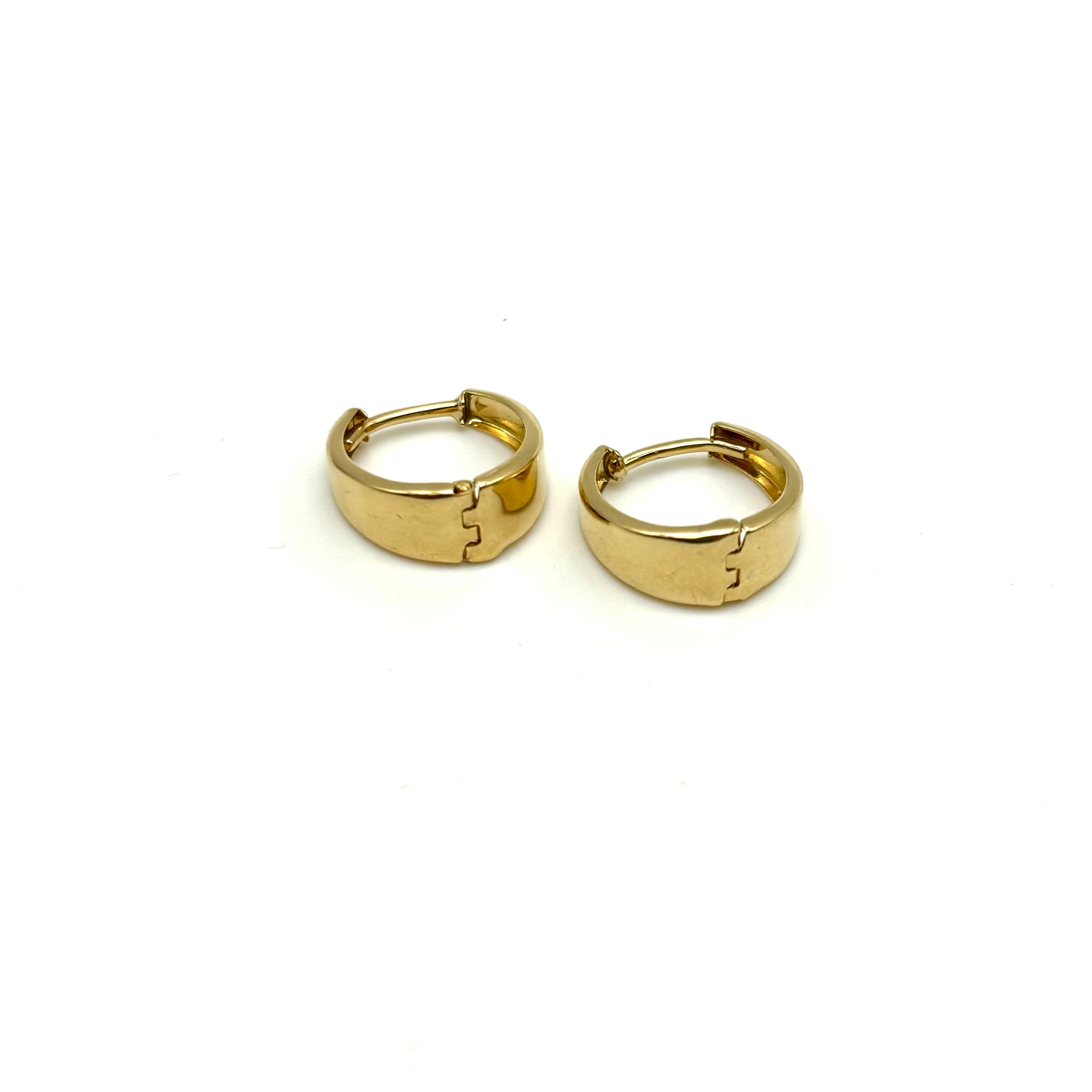 18K GOLD ARISTON HOOP EARRINGS - HANDMADE IN ITALY