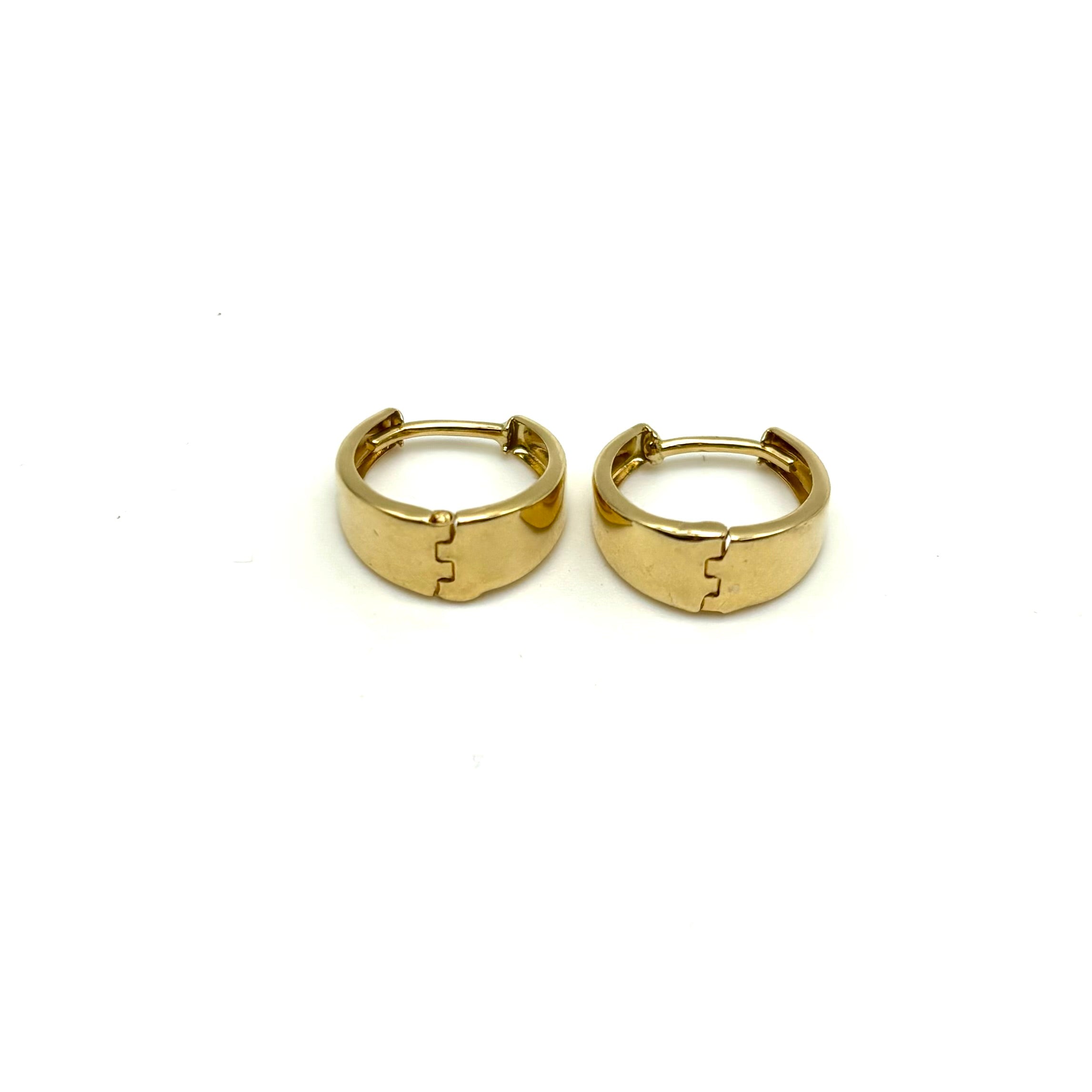 18K GOLD ARISTON HOOP EARRINGS - HANDMADE IN ITALY
