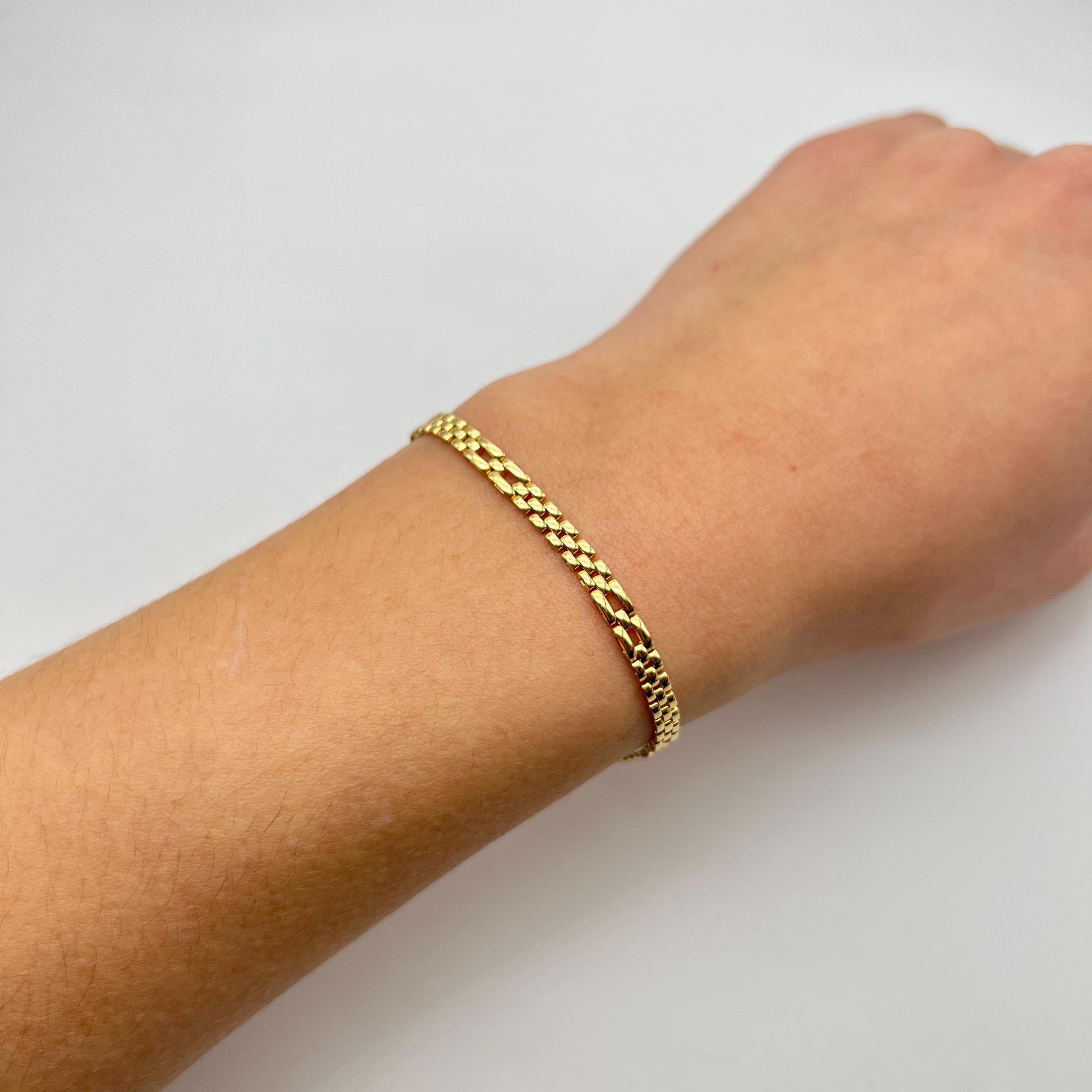 18K GOLD PANTHER LINK BRACELET - HANDMADE IN ITALY