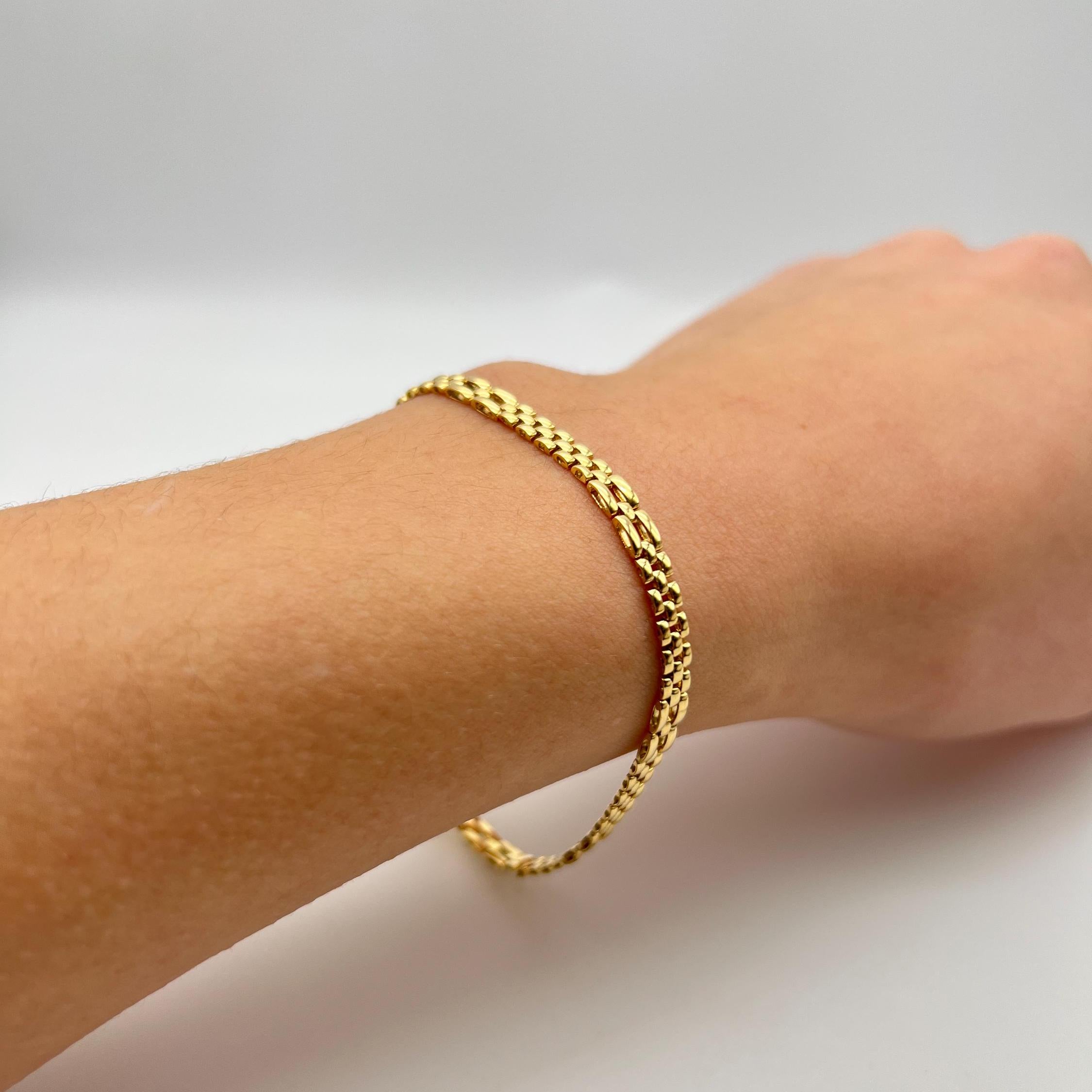 18K GOLD PANTHER LINK BRACELET - HANDMADE IN ITALY