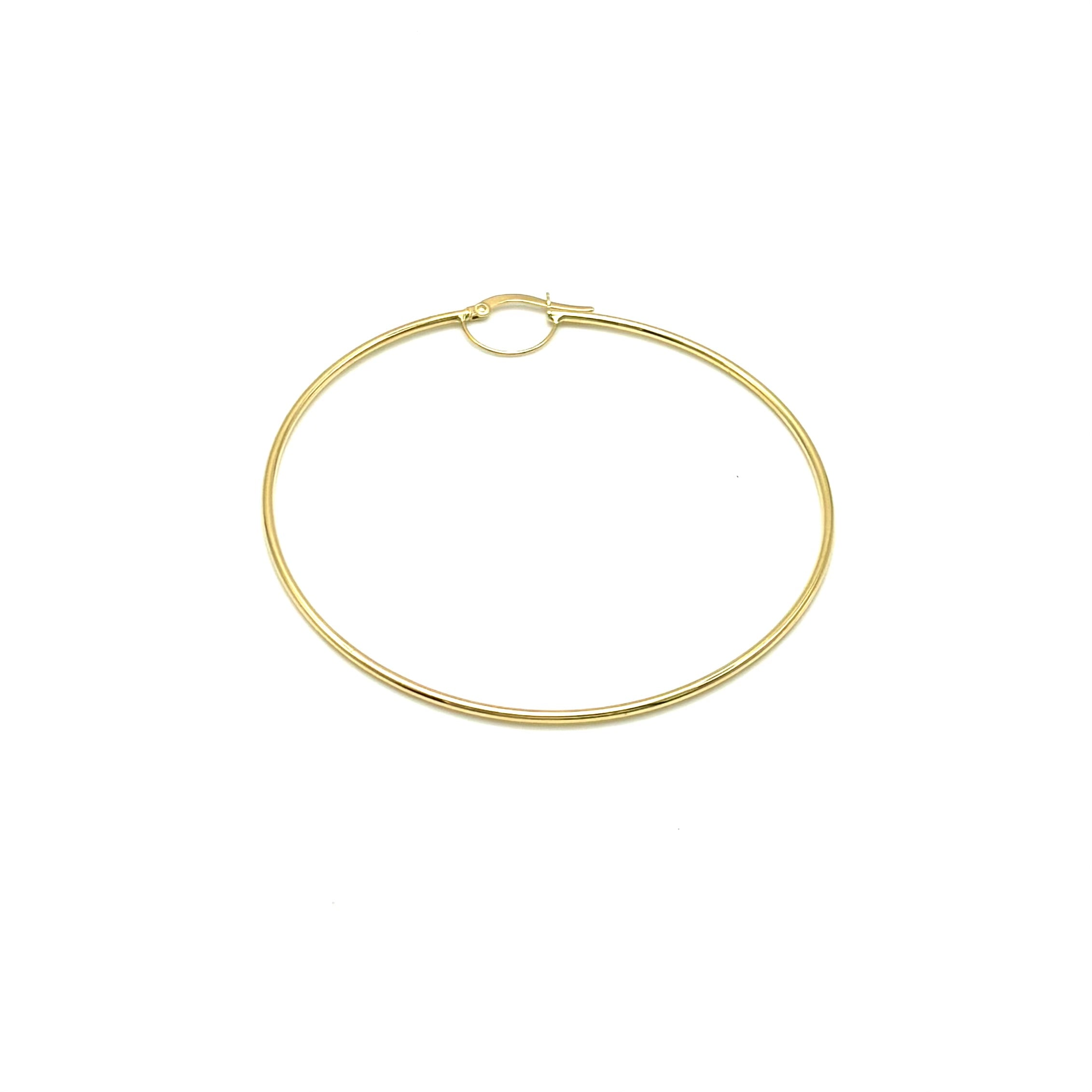 18K GOLD GRAN FIUME LARGE HOOP EARRINGS - HANDMADE IN ITALY