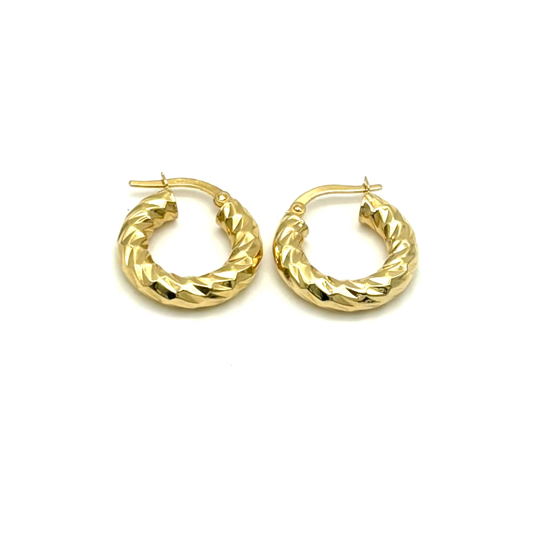 18K GOLD ALEXUS CHUBBY HOOP EARRINGS - HANDMADE IN ITALY