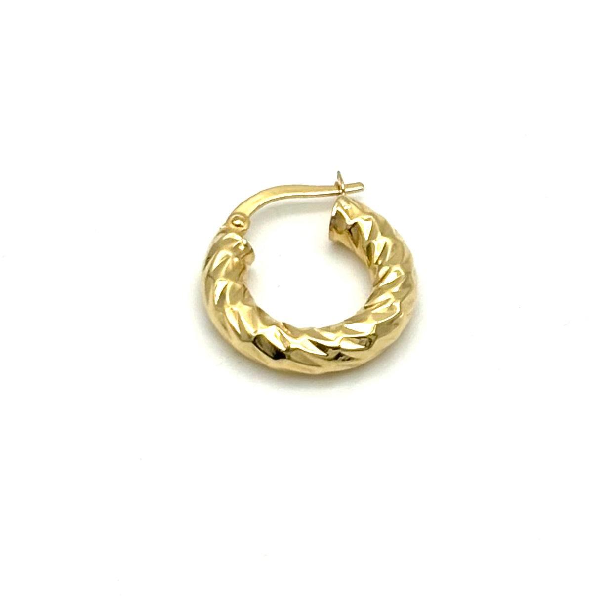 18K GOLD ALEXUS CHUBBY HOOP EARRINGS - HANDMADE IN ITALY