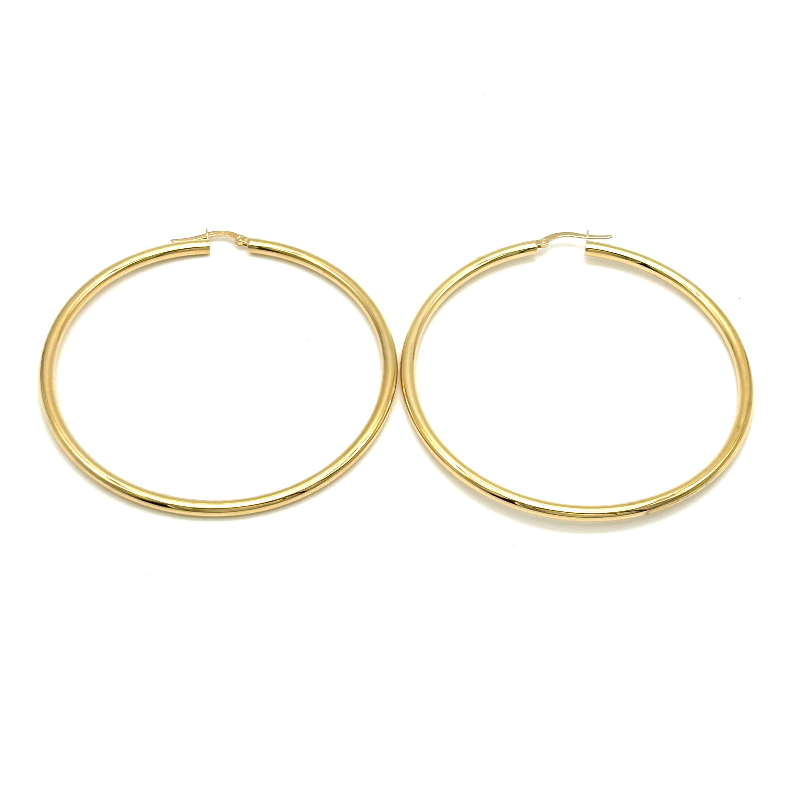 18K GOLD PISA HOOP EARRINGS - HANDMADE IN ITALY