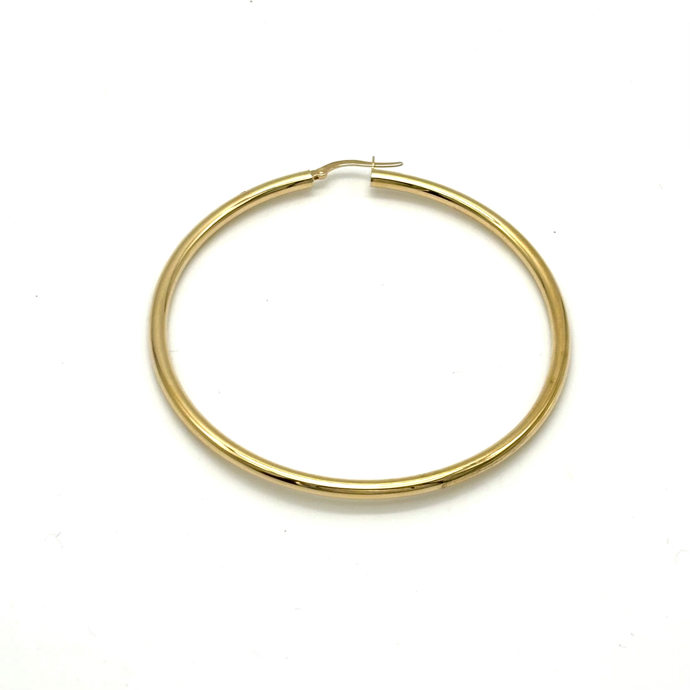 18K GOLD PISA HOOP EARRINGS - HANDMADE IN ITALY