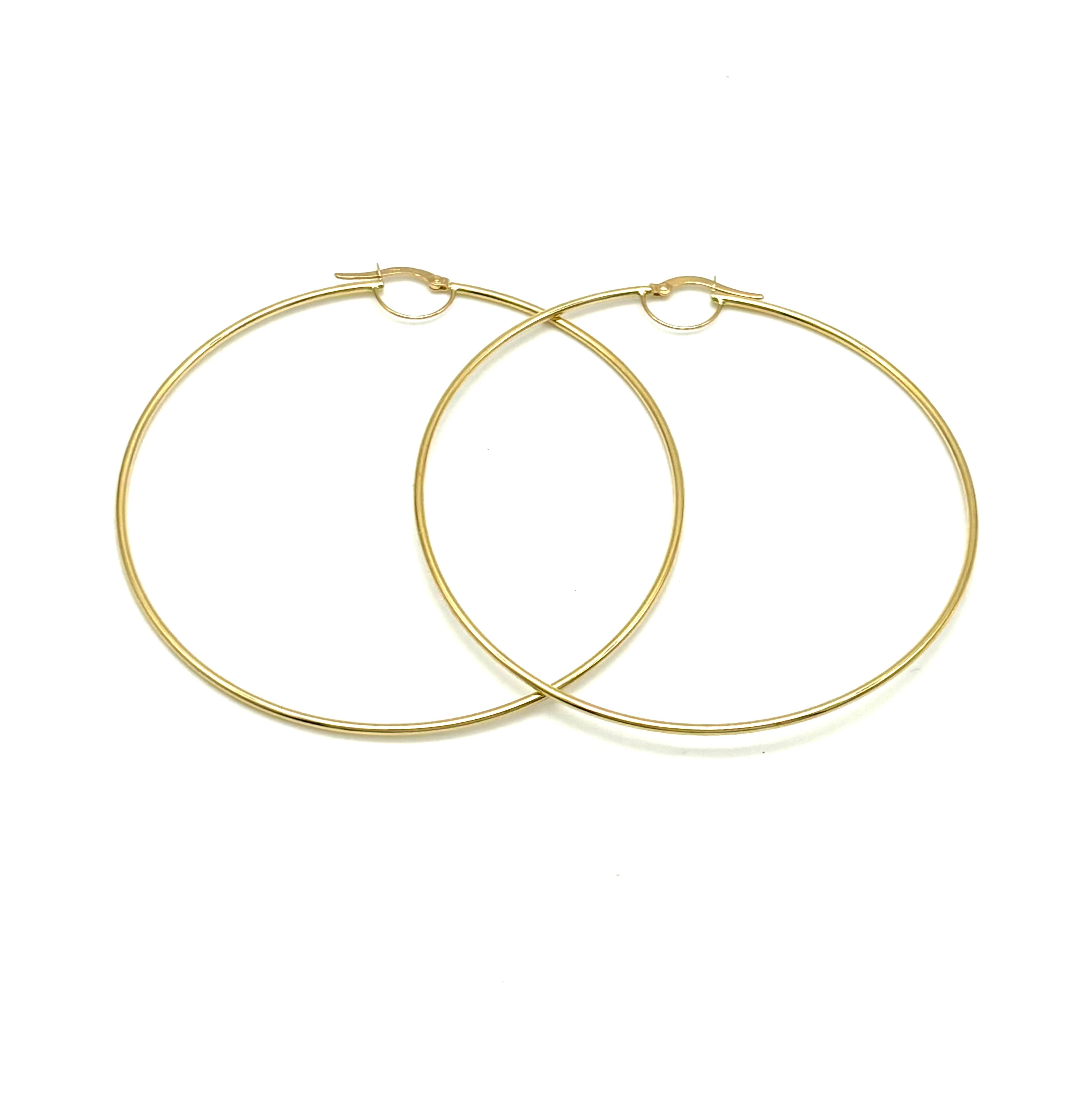18K GOLD ALANA LARGE HOOP EARRINGS - HANDMADE IN ITALY