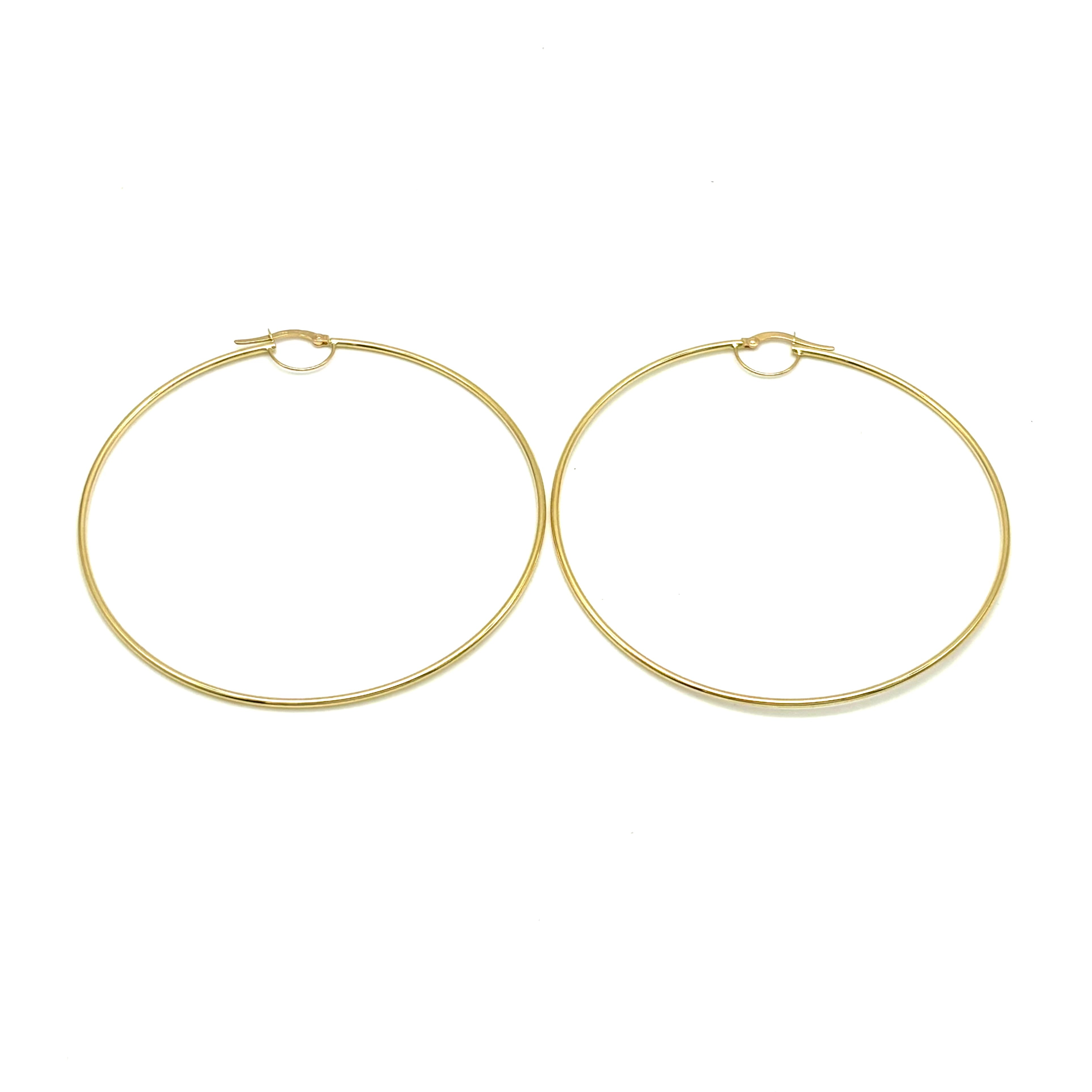 18K GOLD ALANA LARGE HOOP EARRINGS - HANDMADE IN ITALY