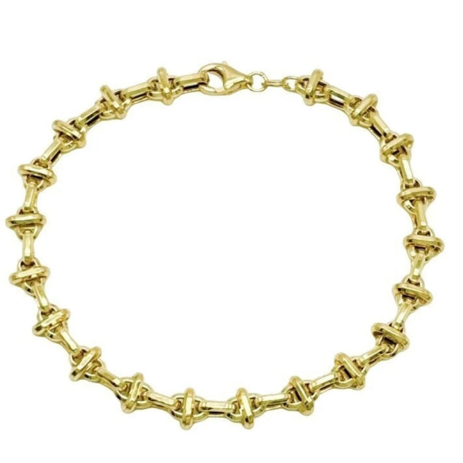 18K GOLD ROMEO CHAIN BRACELET - HANDMADE IN ITALY