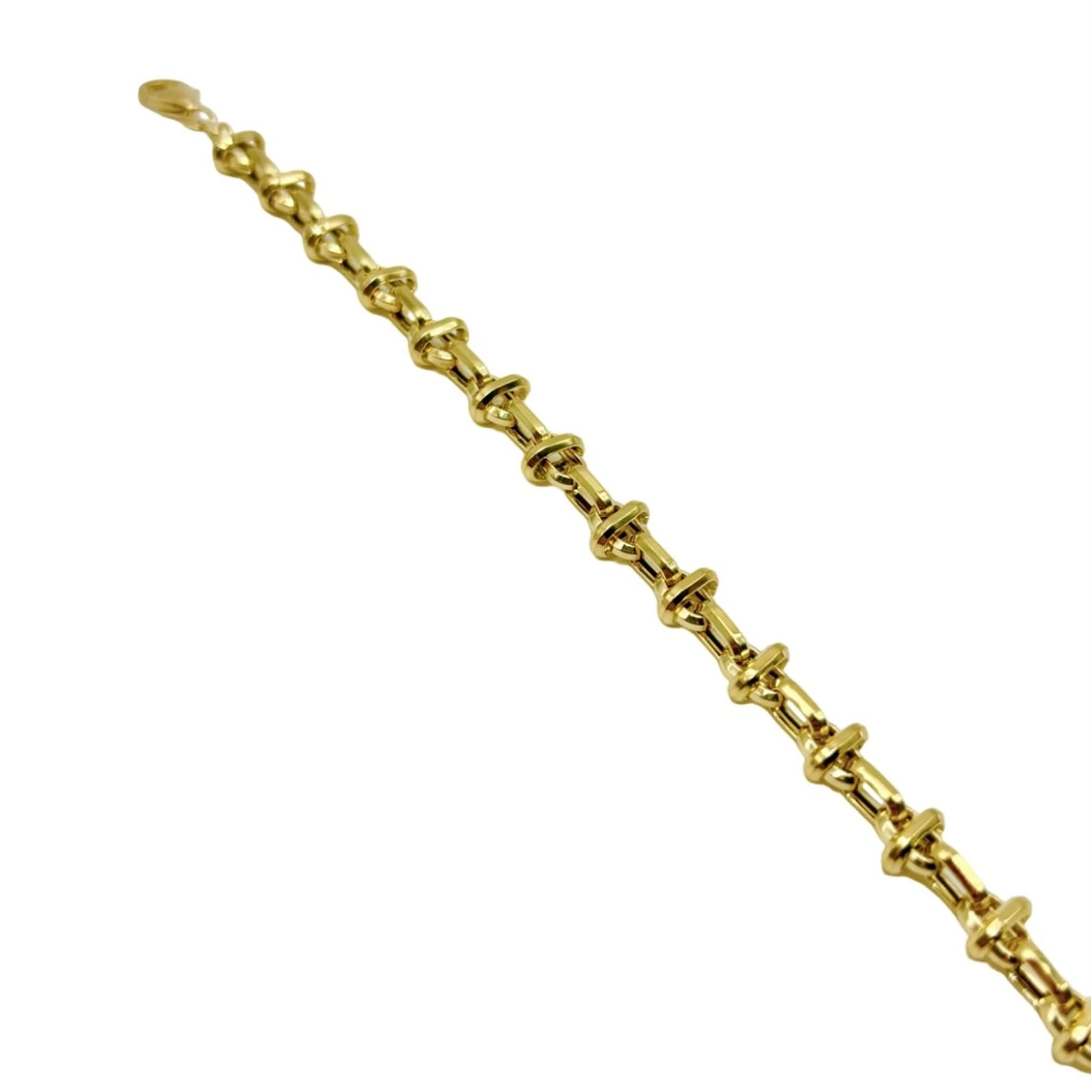 18K GOLD ROMEO CHAIN BRACELET - HANDMADE IN ITALY