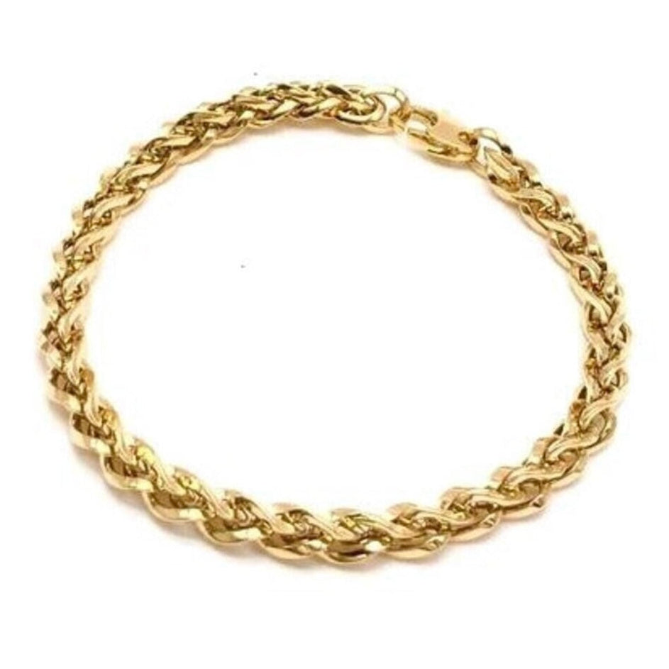 18K GOLD SPIGA CHAIN BRACELET - HANDMADE IN ITALY
