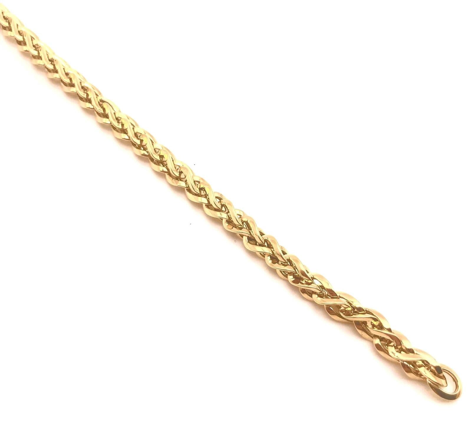 18K GOLD SPIGA CHAIN BRACELET - HANDMADE IN ITALY