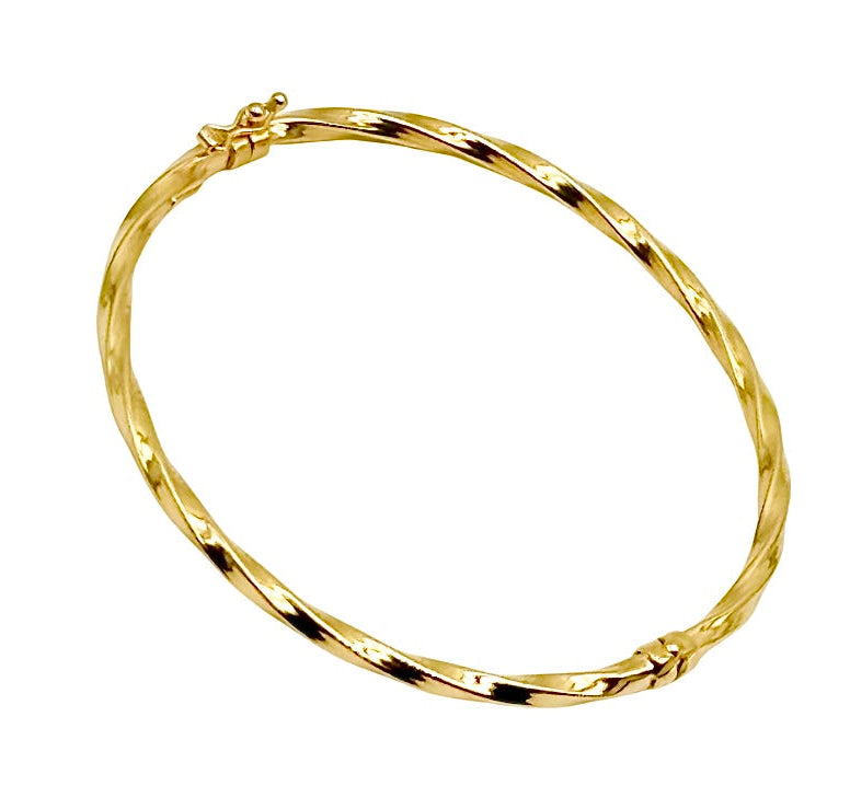 18K GOLD BANGLE BRACELET - HANDMADE IN ITALY