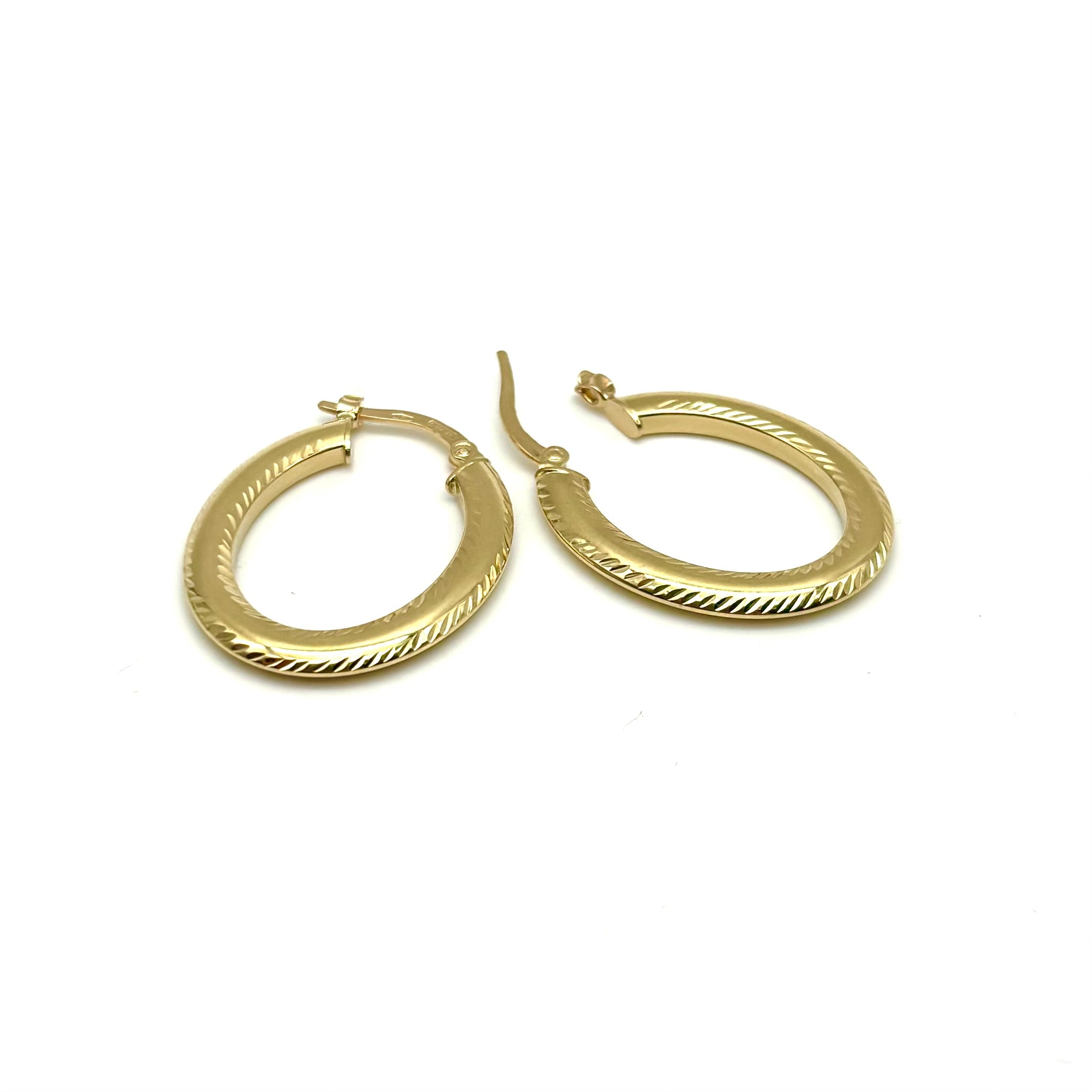18K GOLD ZAIRA HOOP EARRINGS - HANDMADE IN ITALY
