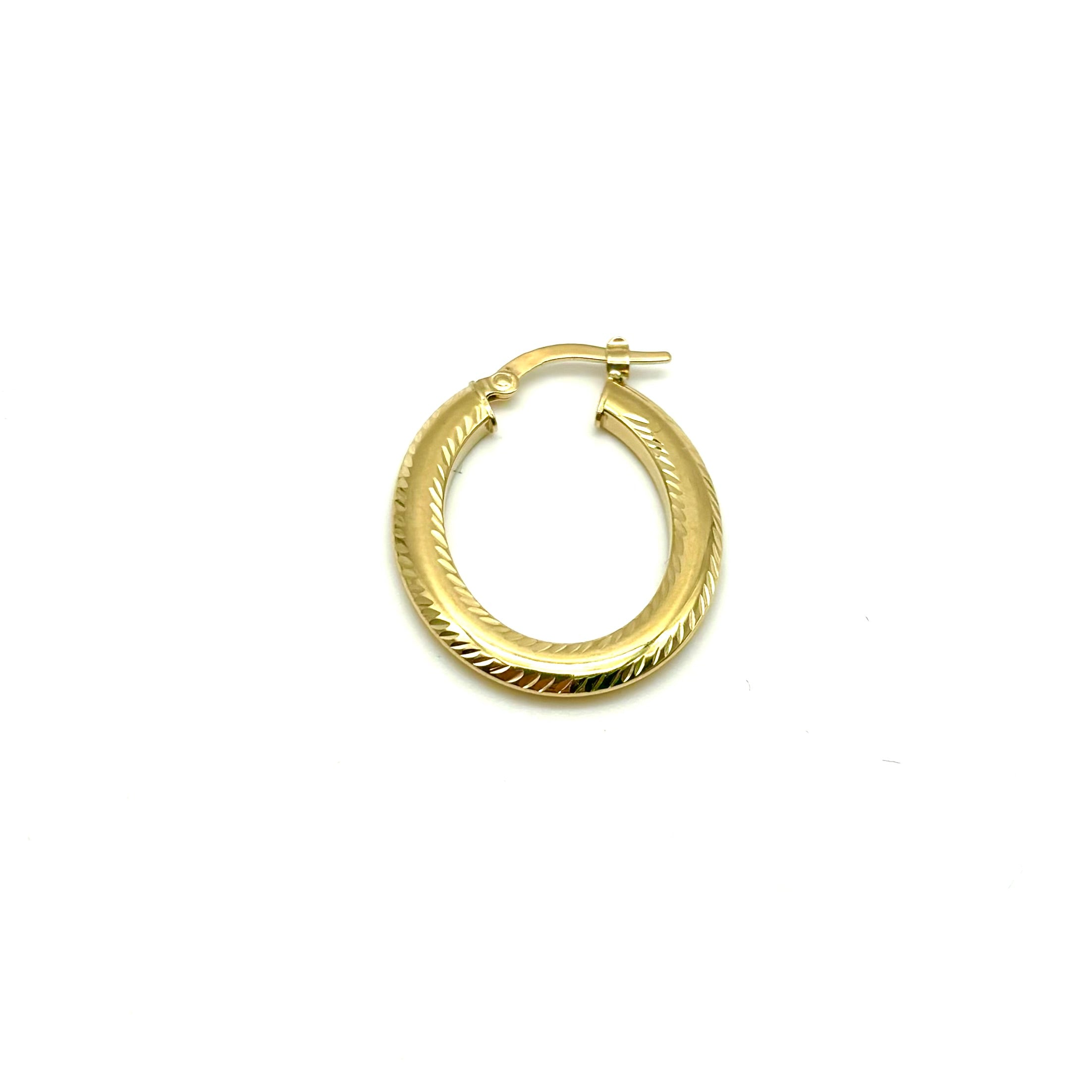 18K GOLD ZAIRA HOOP EARRINGS - HANDMADE IN ITALY