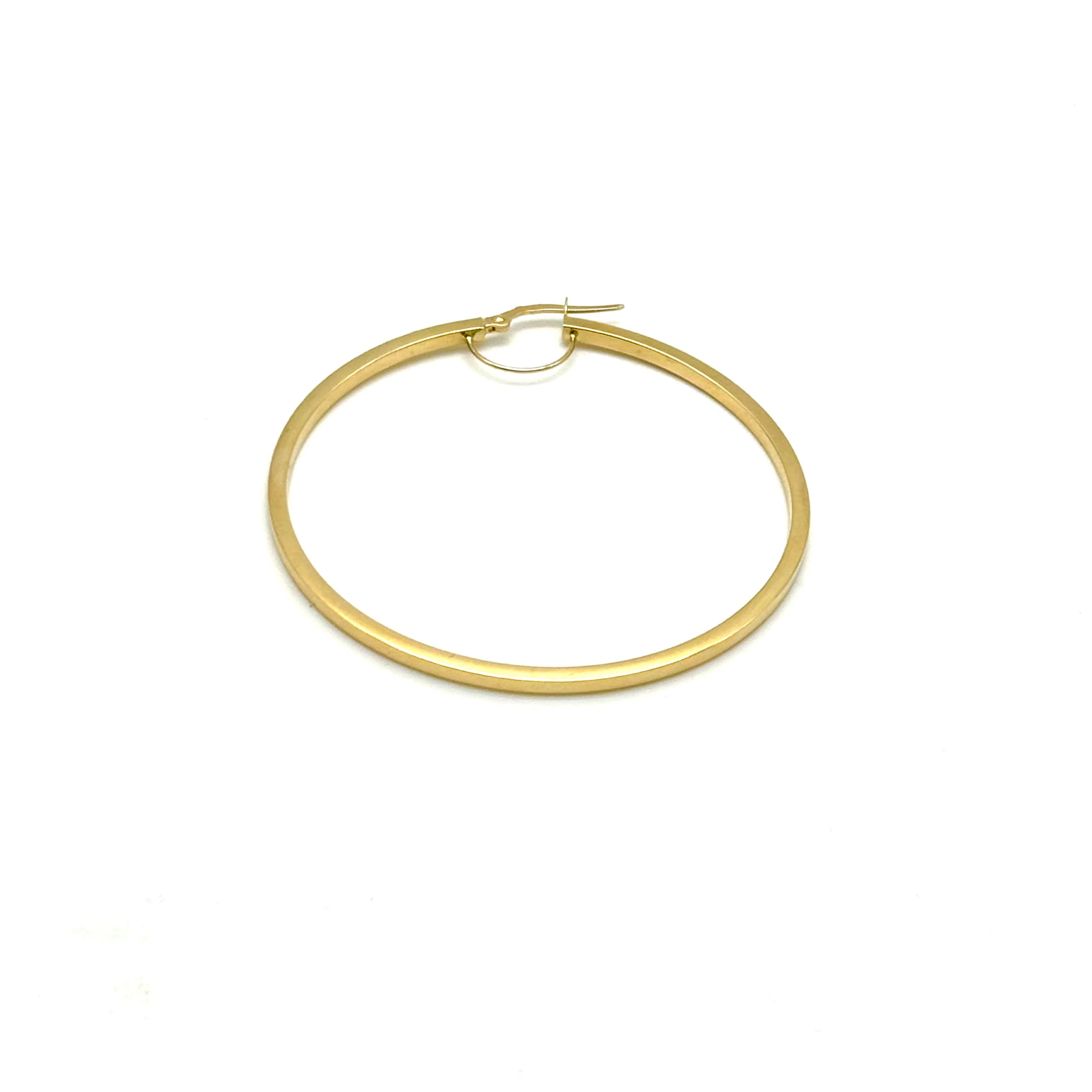 18K GOLD BELLISSIMA LARGE HOOP EARRINGS - HANDMADE IN ITALY