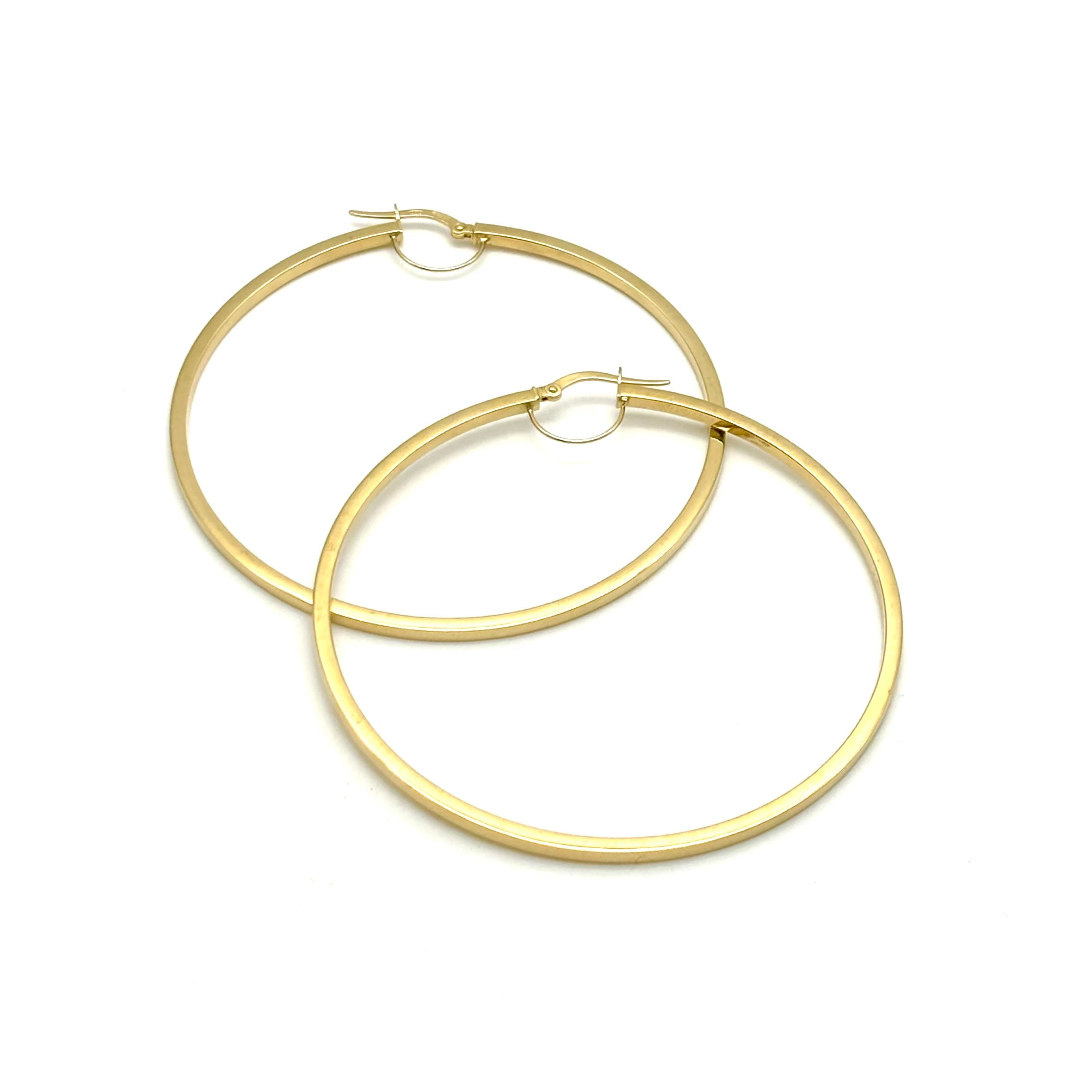 18K GOLD MAGNIFICO HOOP EARRINGS - HANDMADE IN ITALY