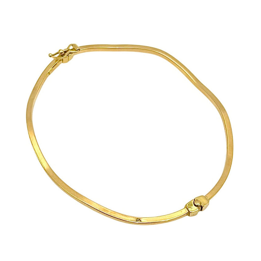 18K GOLD BANGLE BRACELET - HANDMADE IN ITALY