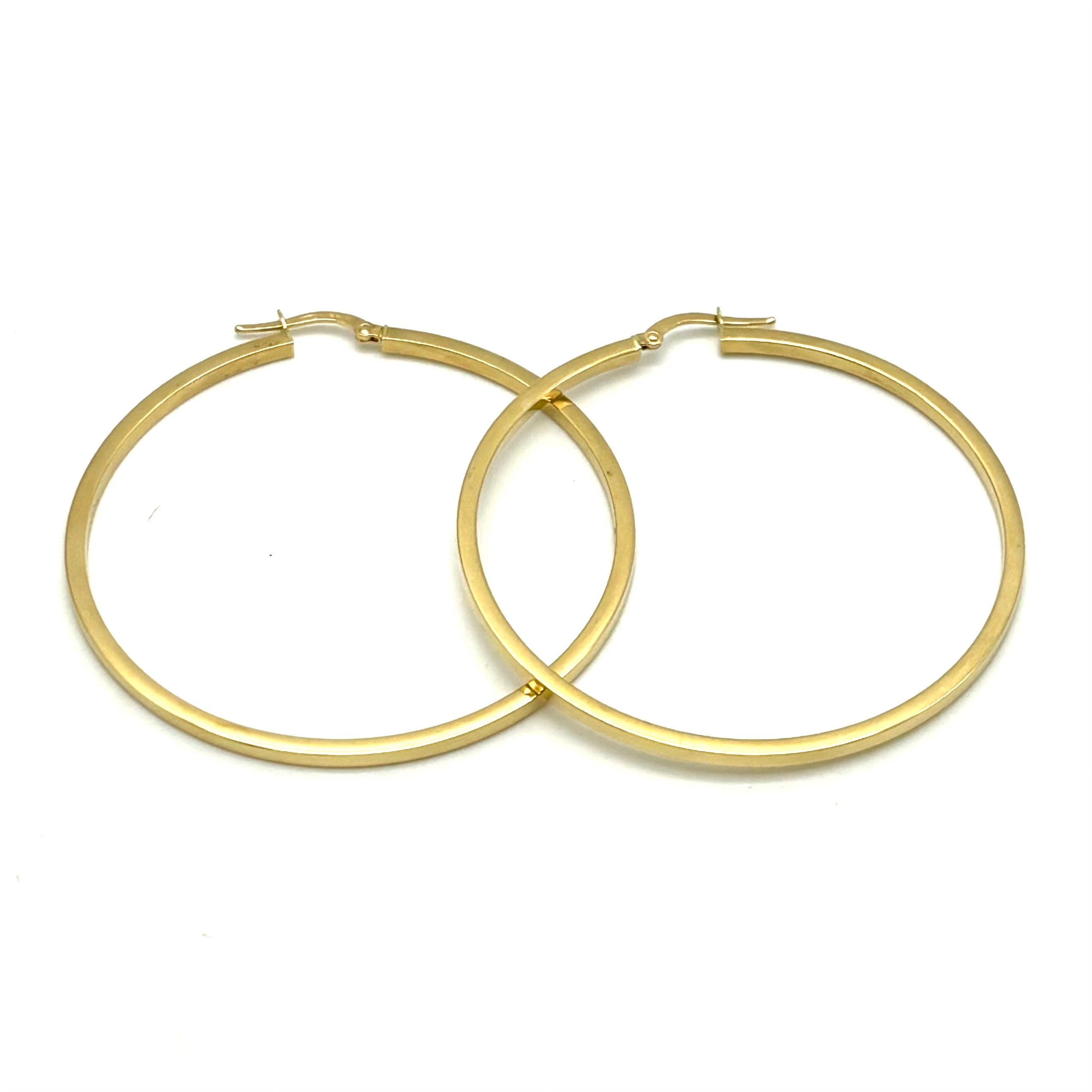 18K GOLD GRAN PURO HOOP EARRINGS - HANDMADE IN ITALY