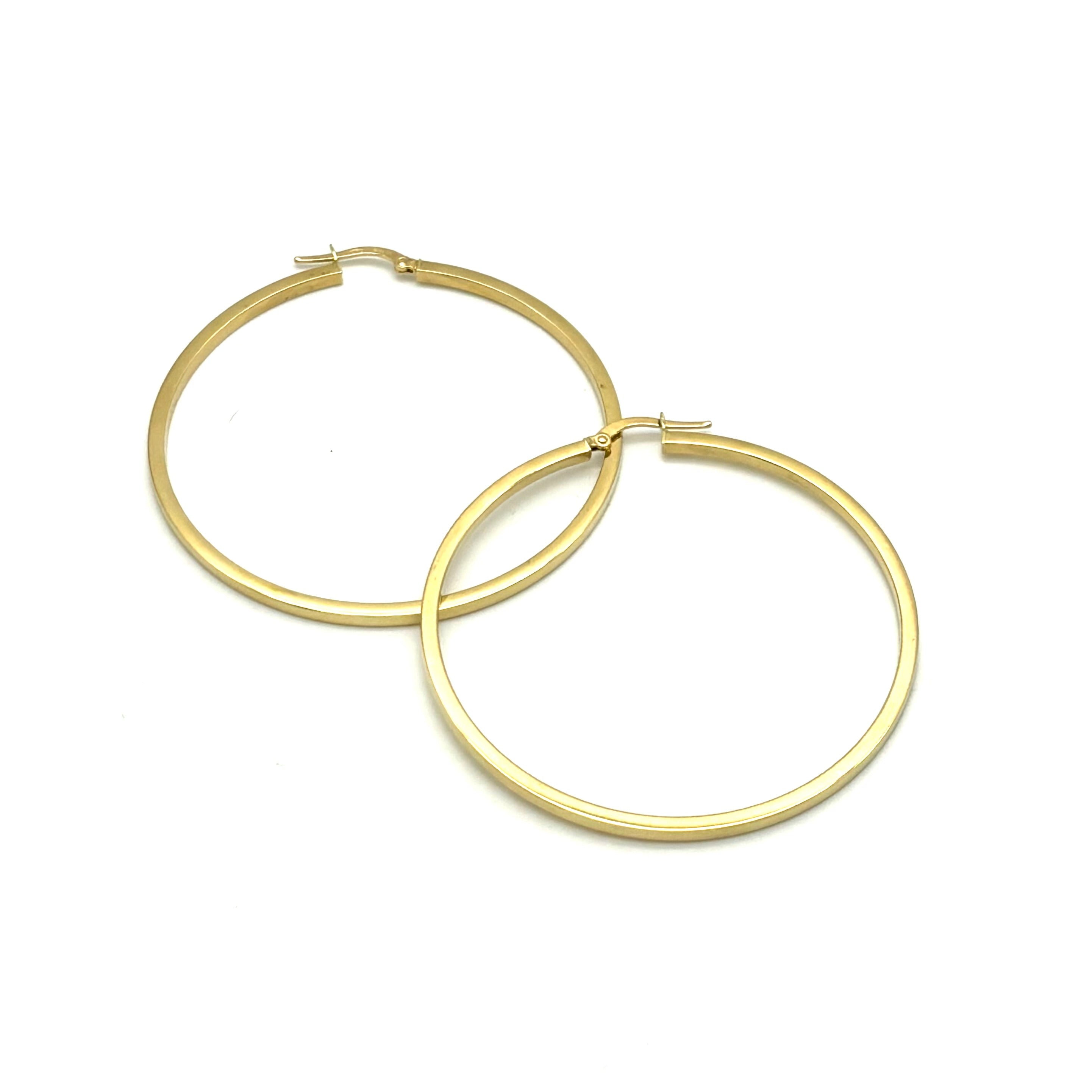 18K GOLD GRAN PURO HOOP EARRINGS - HANDMADE IN ITALY