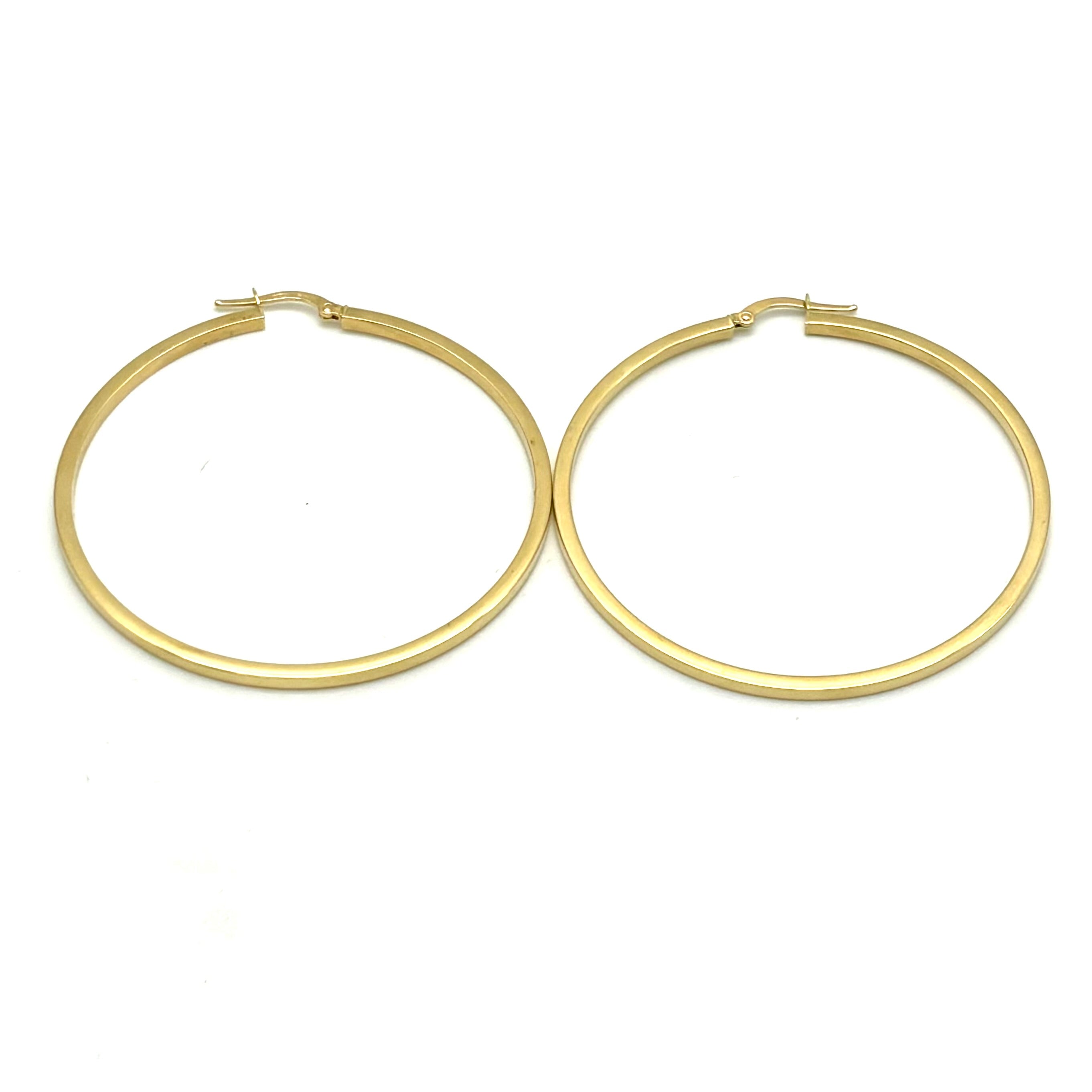 18K GOLD GRAN PURO HOOP EARRINGS - HANDMADE IN ITALY