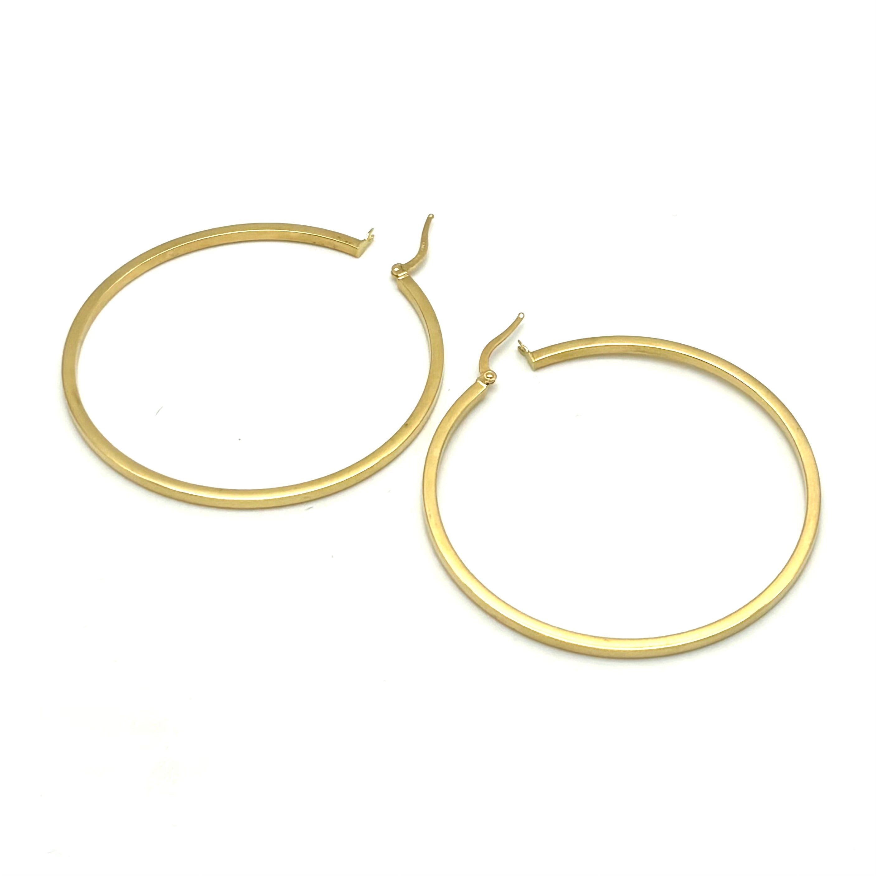 18K GOLD GRAN PURO HOOP EARRINGS - HANDMADE IN ITALY