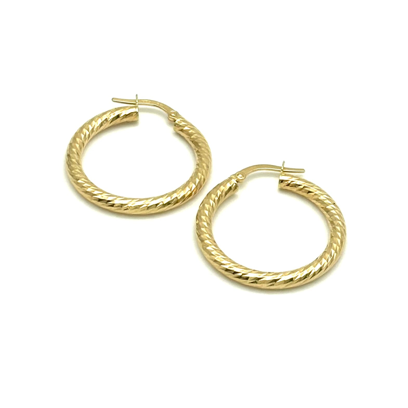 18K GOLD PITONE HOOP EARRINGS - HANDMADE IN ITALY
