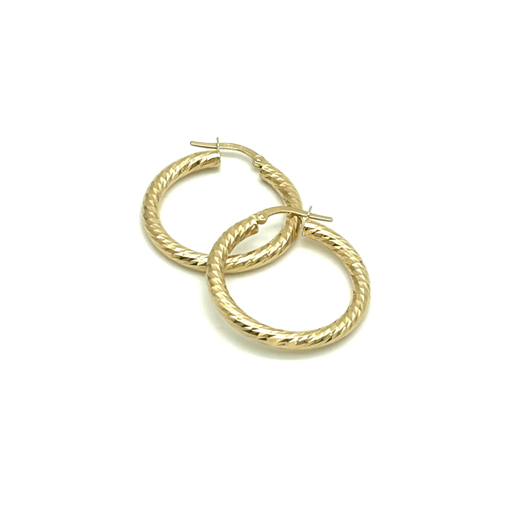 18K GOLD PITONE HOOP EARRINGS - HANDMADE IN ITALY