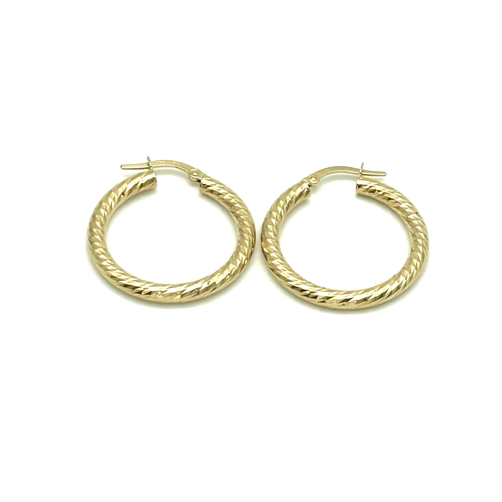 18K GOLD PITONE HOOP EARRINGS - HANDMADE IN ITALY