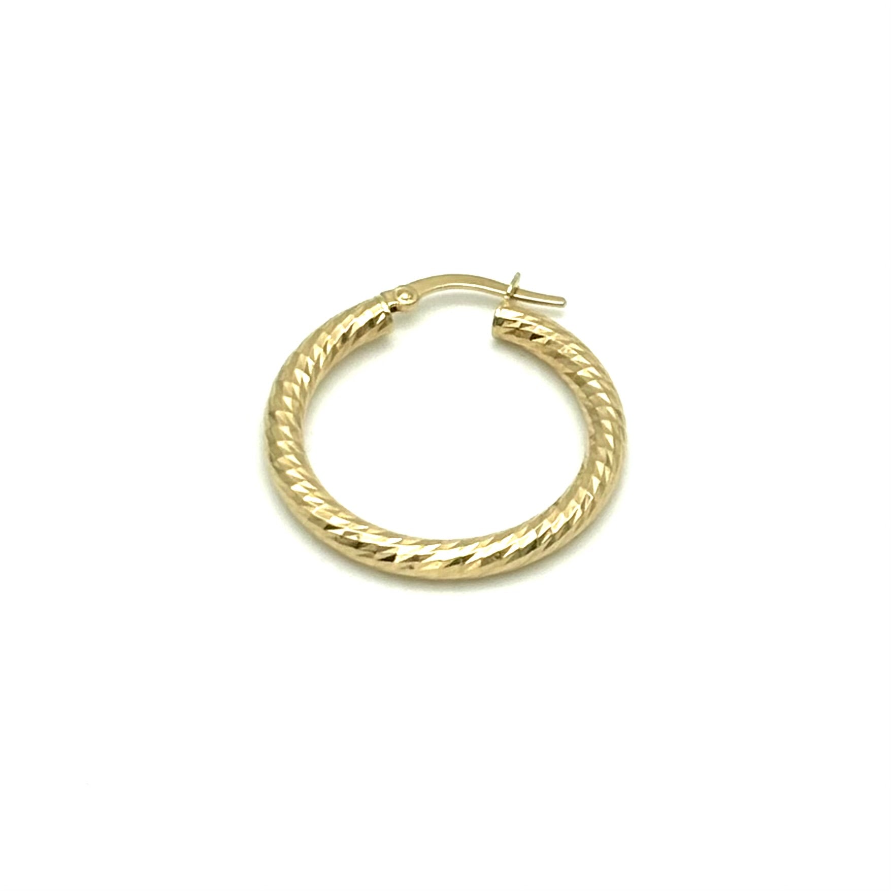 18K GOLD PITONE HOOP EARRINGS - HANDMADE IN ITALY