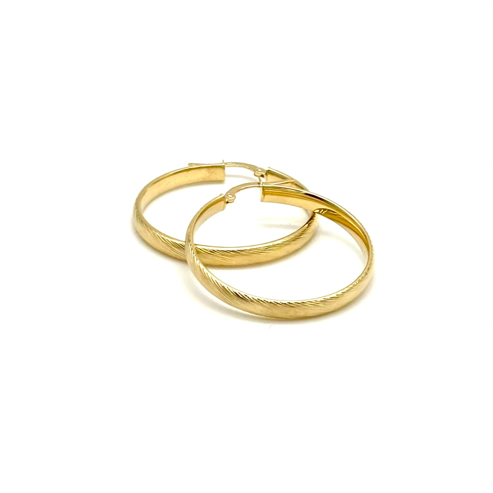 18K GOLD SALINAS HOOP EARRINGS - HANDMADE IN ITALY