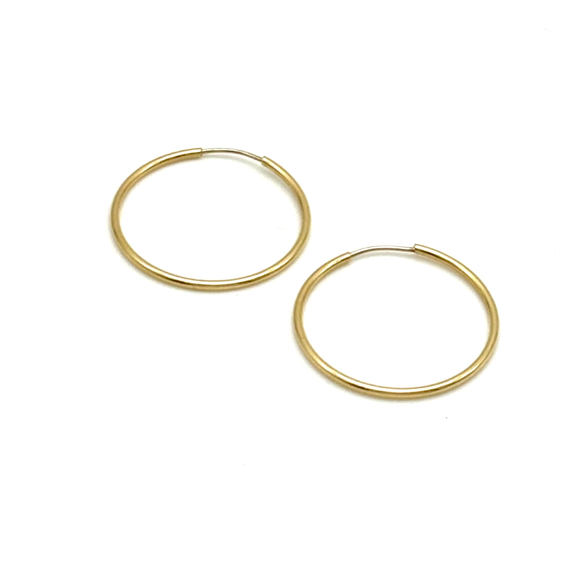 18K GOLD BETSY HOOP EARRINGS - HANDMADE IN ITALY