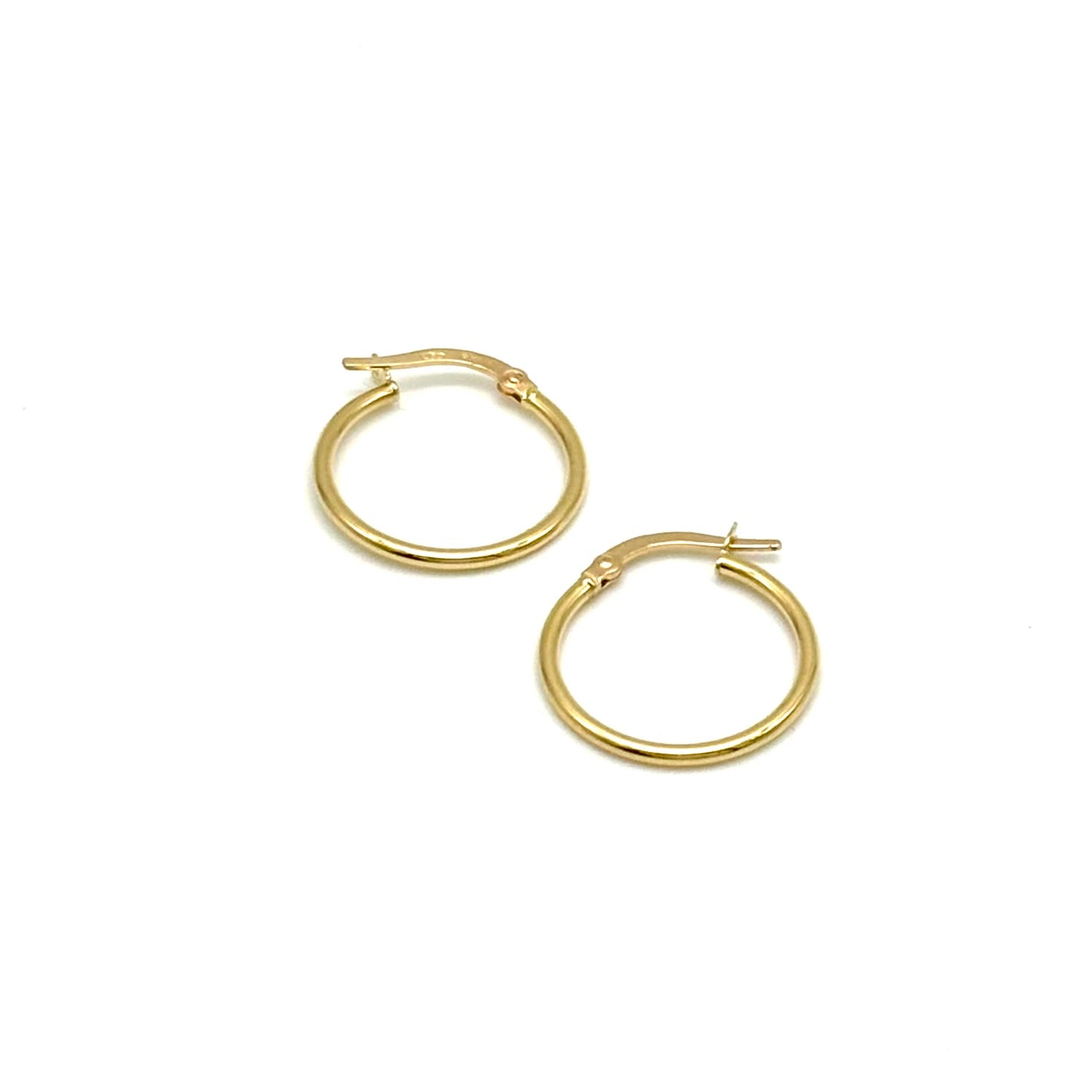 18K GOLD SMALLER SOLO HOOP EARRINGS - HANDMADE IN ITALY