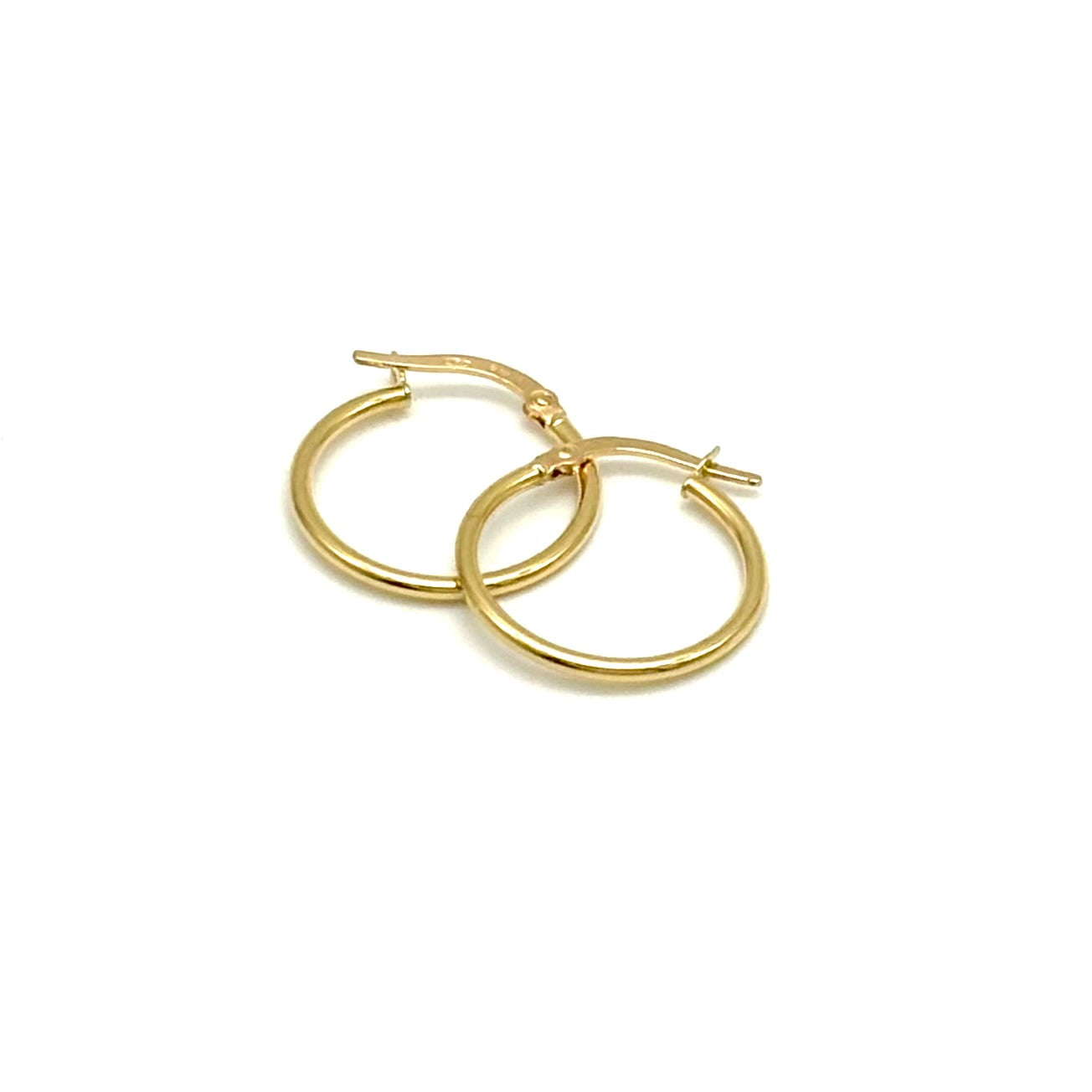 18K GOLD SMALLER SOLO HOOP EARRINGS - HANDMADE IN ITALY