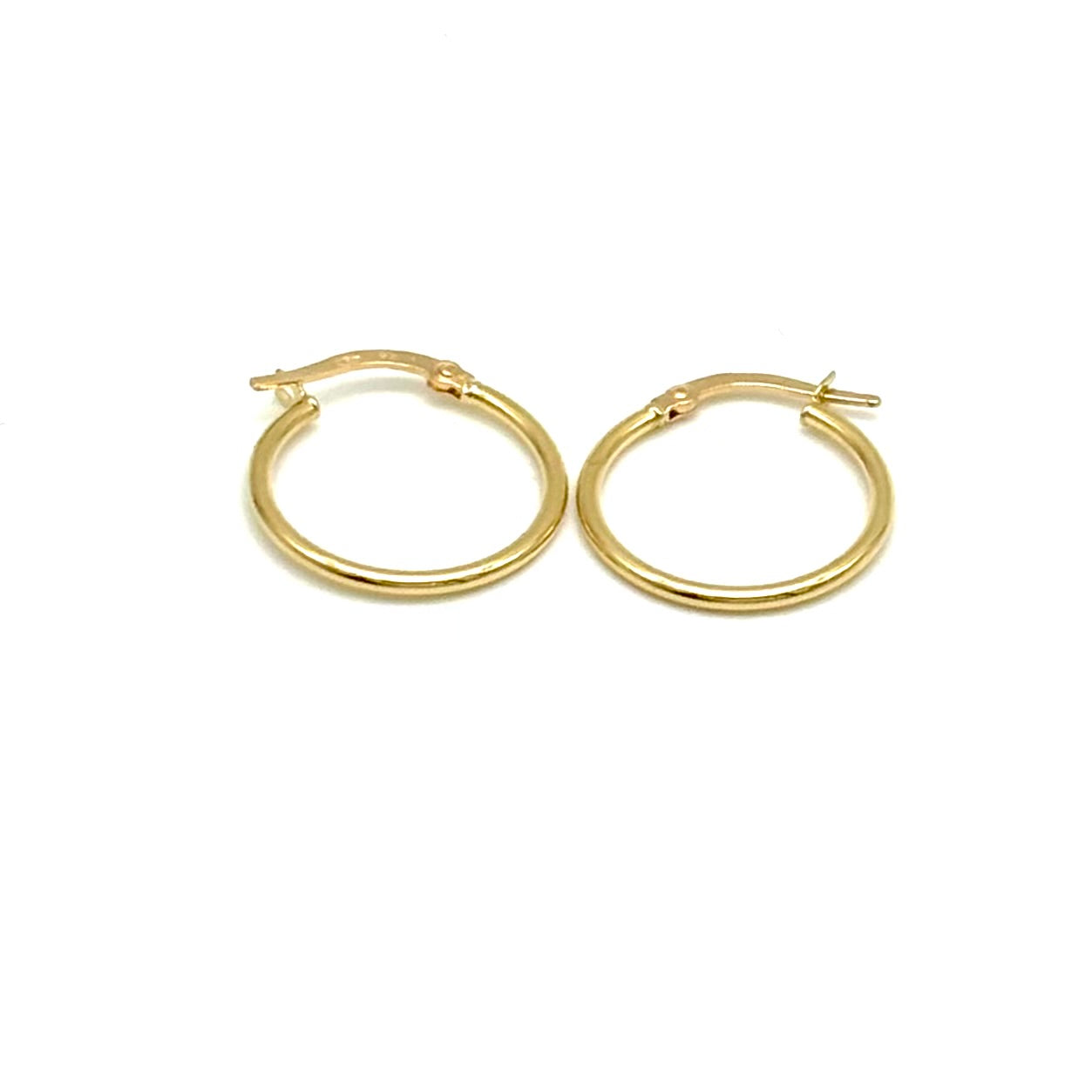 18K GOLD SMALLER SOLO HOOP EARRINGS - HANDMADE IN ITALY