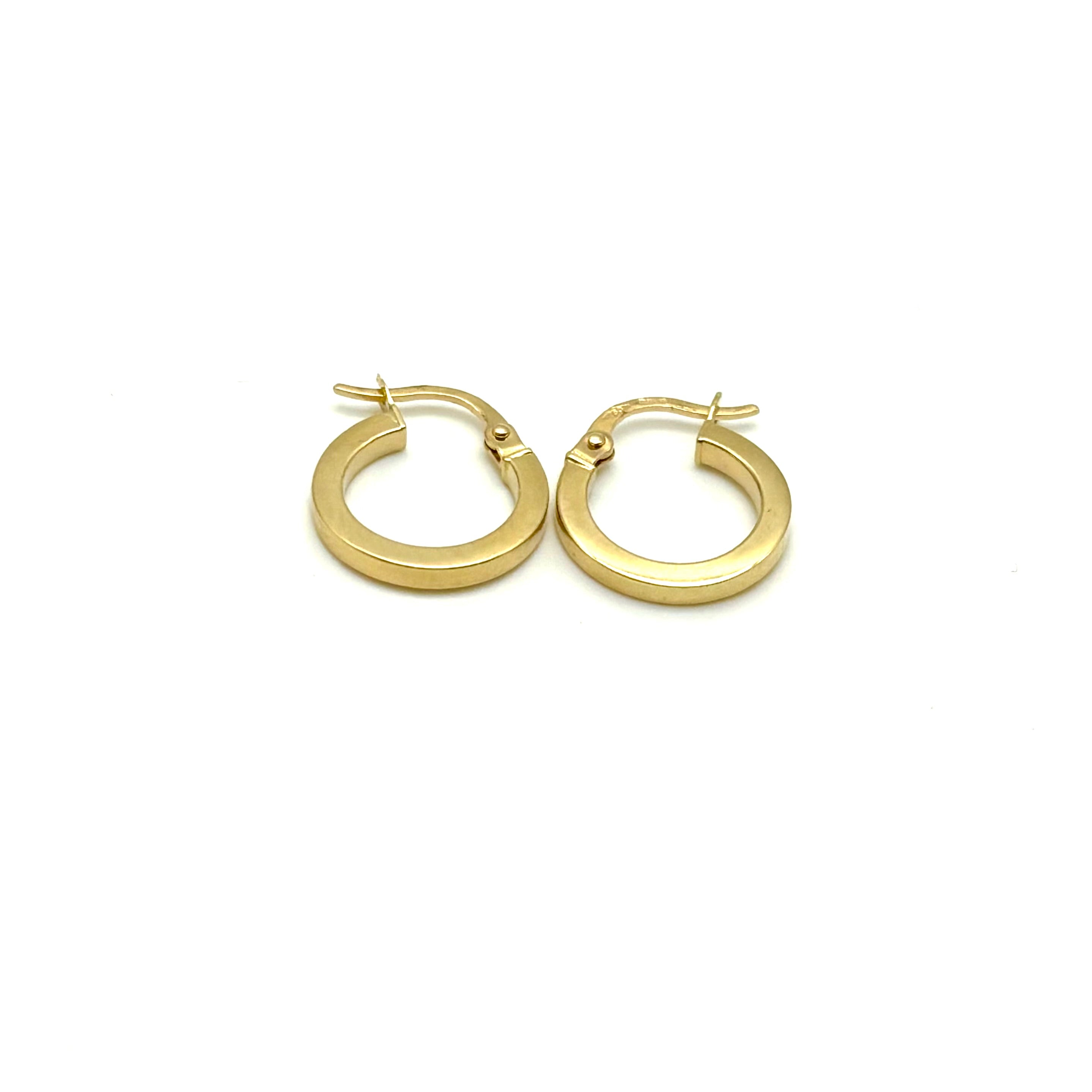 18K GOLD SARETTA HOOP EARRINGS - HANDMADE IN ITALY