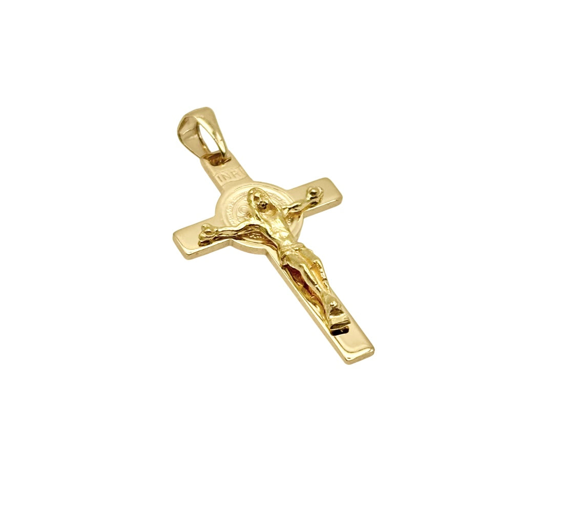 18K GOLD STEFANIA CROSS - HANDMADE IN ITALY